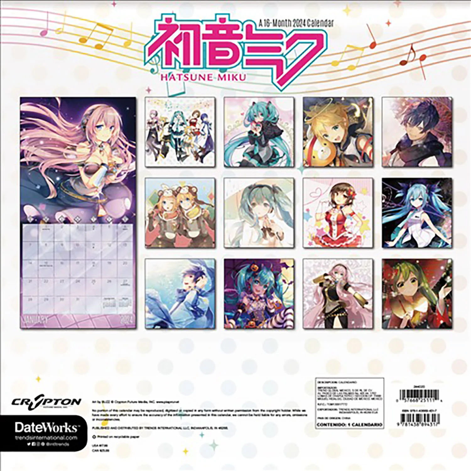 2024 Hatsune Miku Wall Calendar Calendar - Image 2