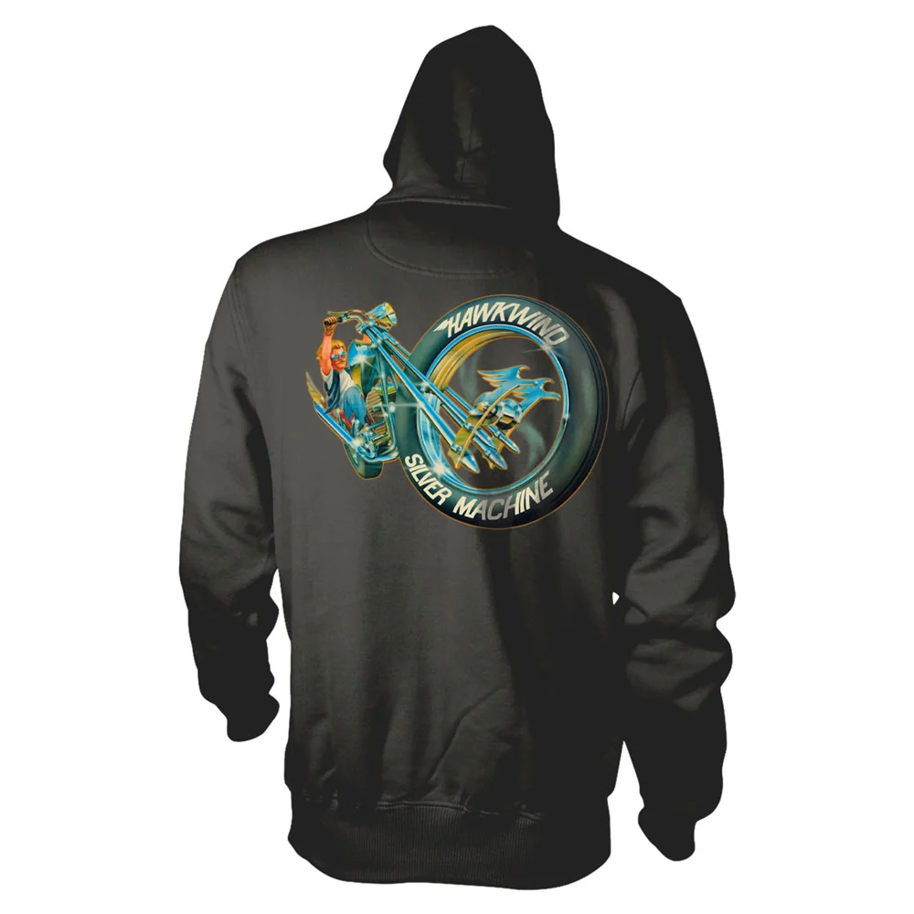 Silver Machine (charcoal) Hooded Sweatshirt - Image 2