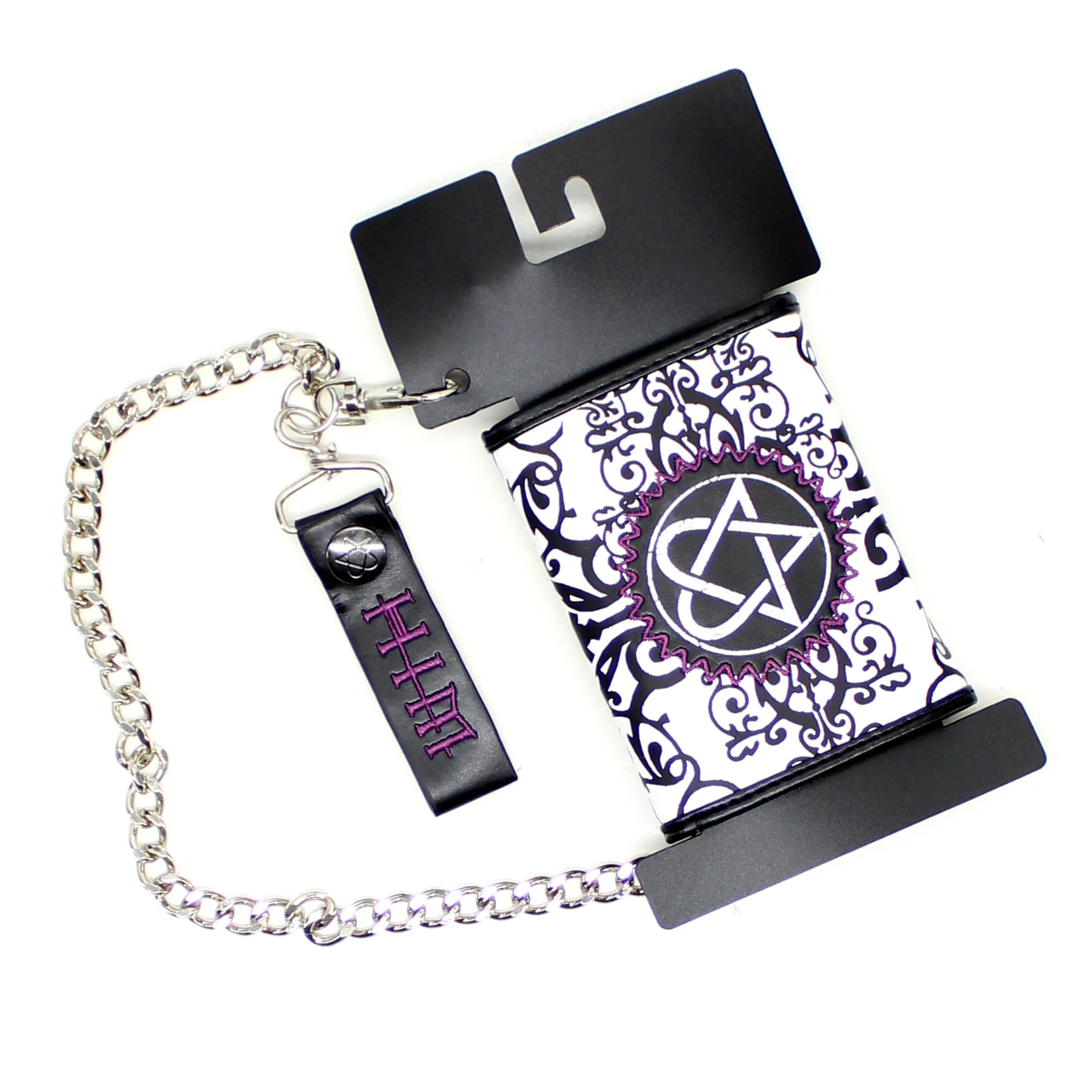 Embroidered Purple Logo Tri-Fold Wallet - Image 2