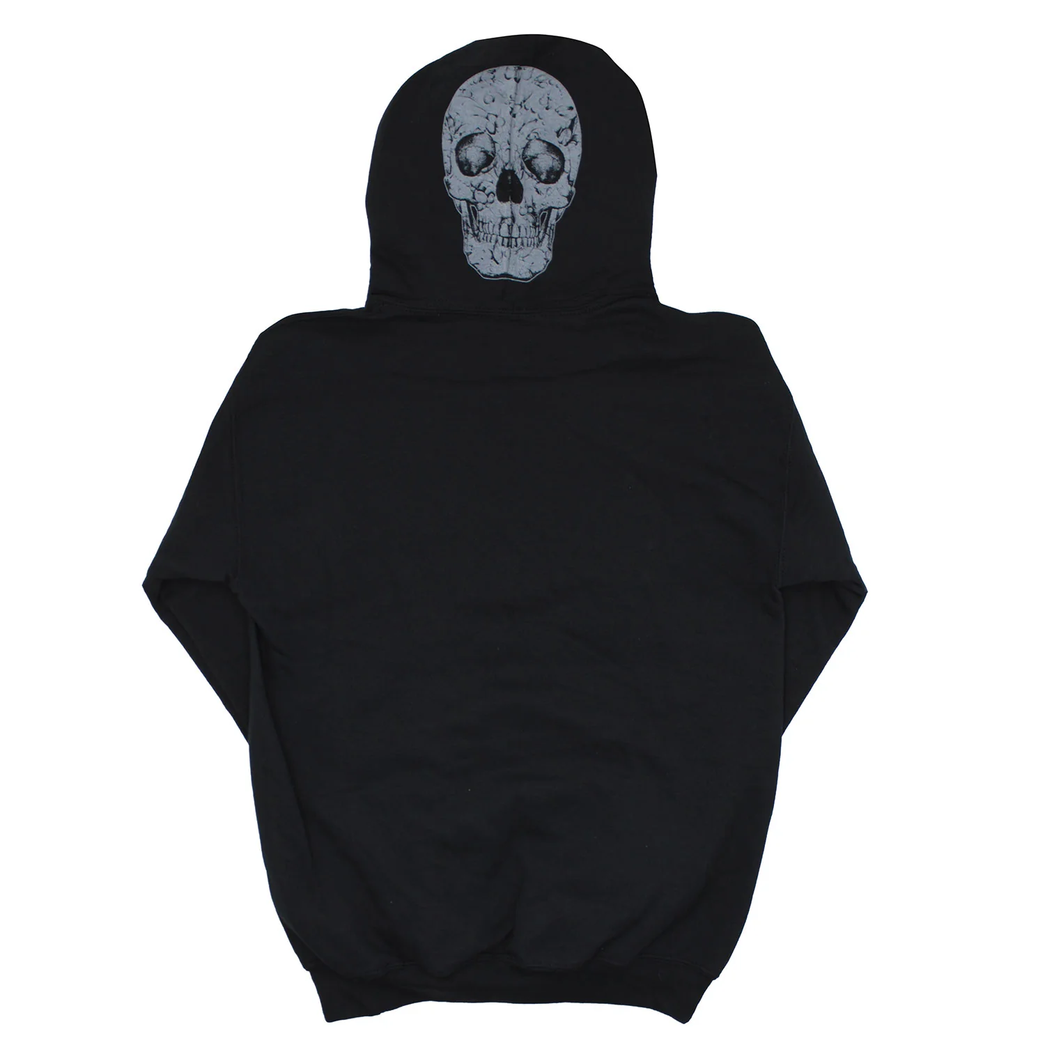 Heartagram Statue With Rays & Skull On Back Of Hood Hooded Sweatshirt - Image 2