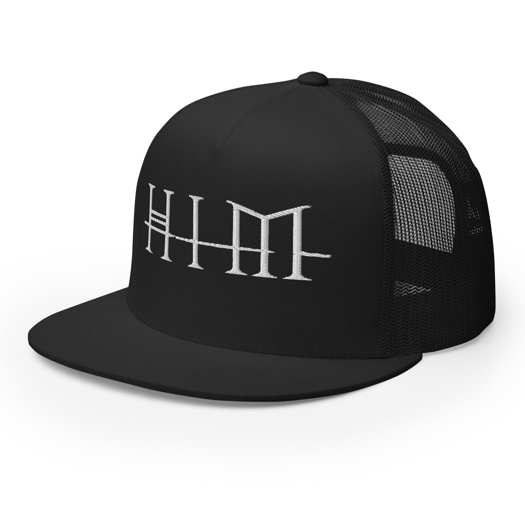 HIM - Logo Flat Brim Trucker Hat - Image 3
