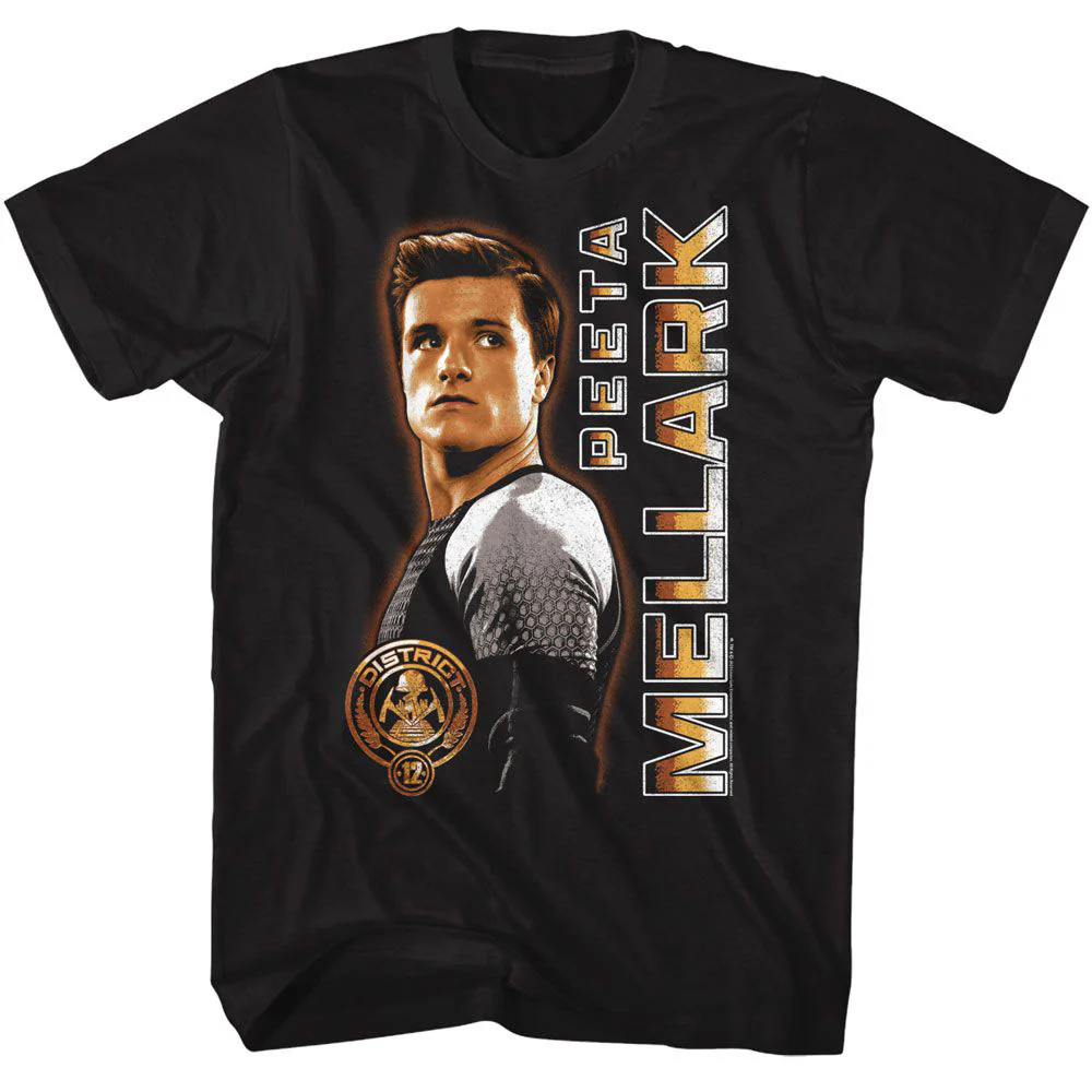 Hunger Games Peeta Vertical Text T-shirt