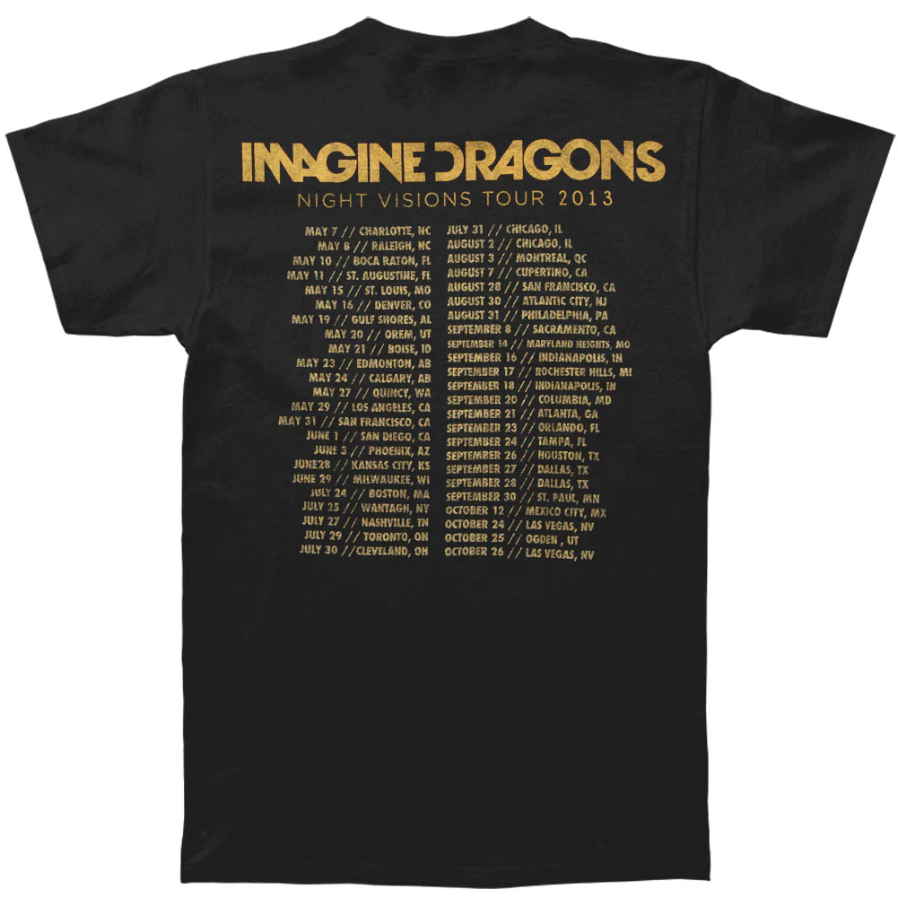 Night Visions 2013 Tour Slim Fit T-shirt - Image 2