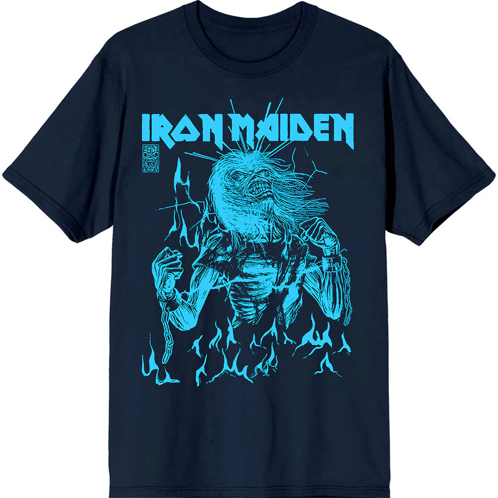 50 Life After Death Flames Blue T-shirt