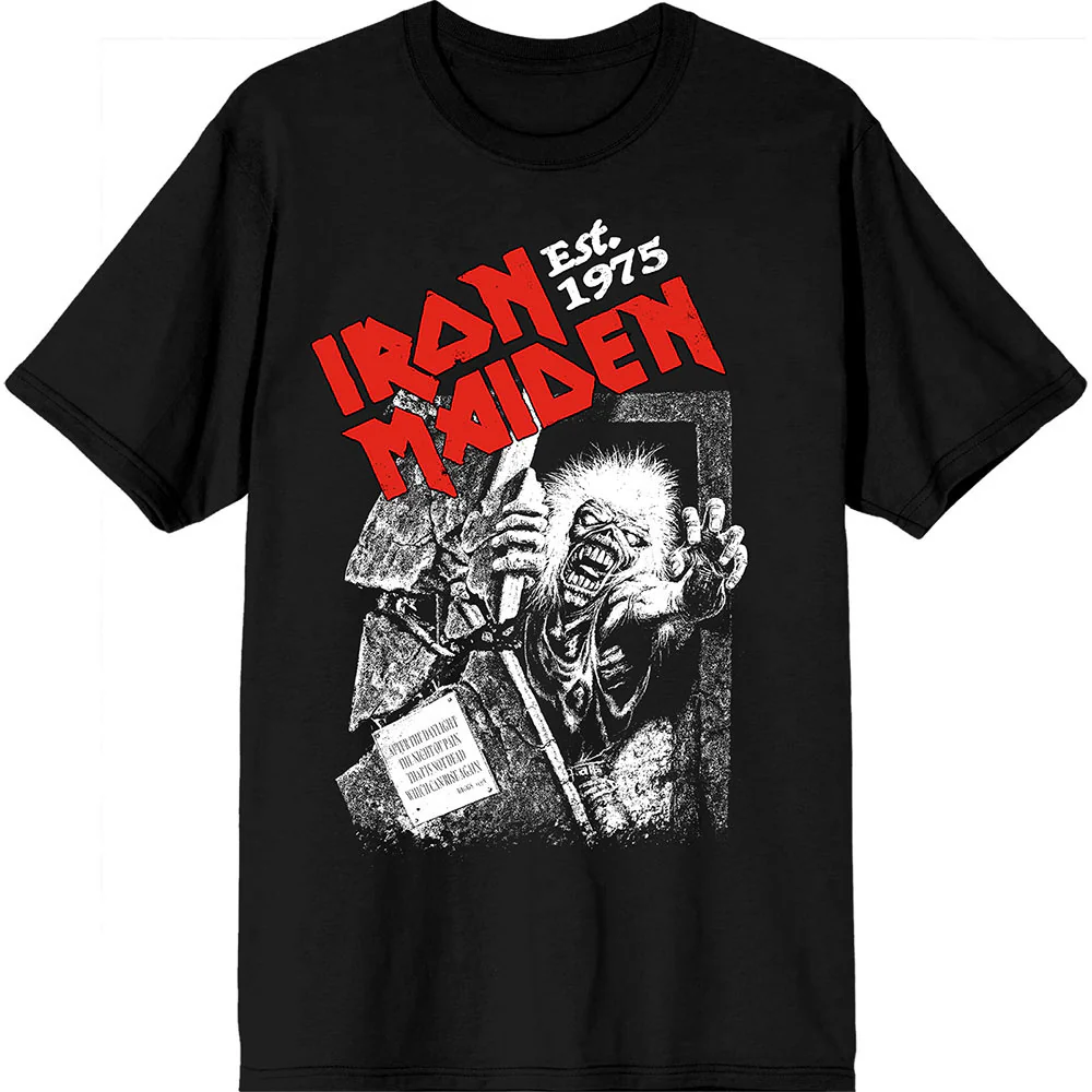Est. 1975 No Prayer Grave Red Logo T-shirt