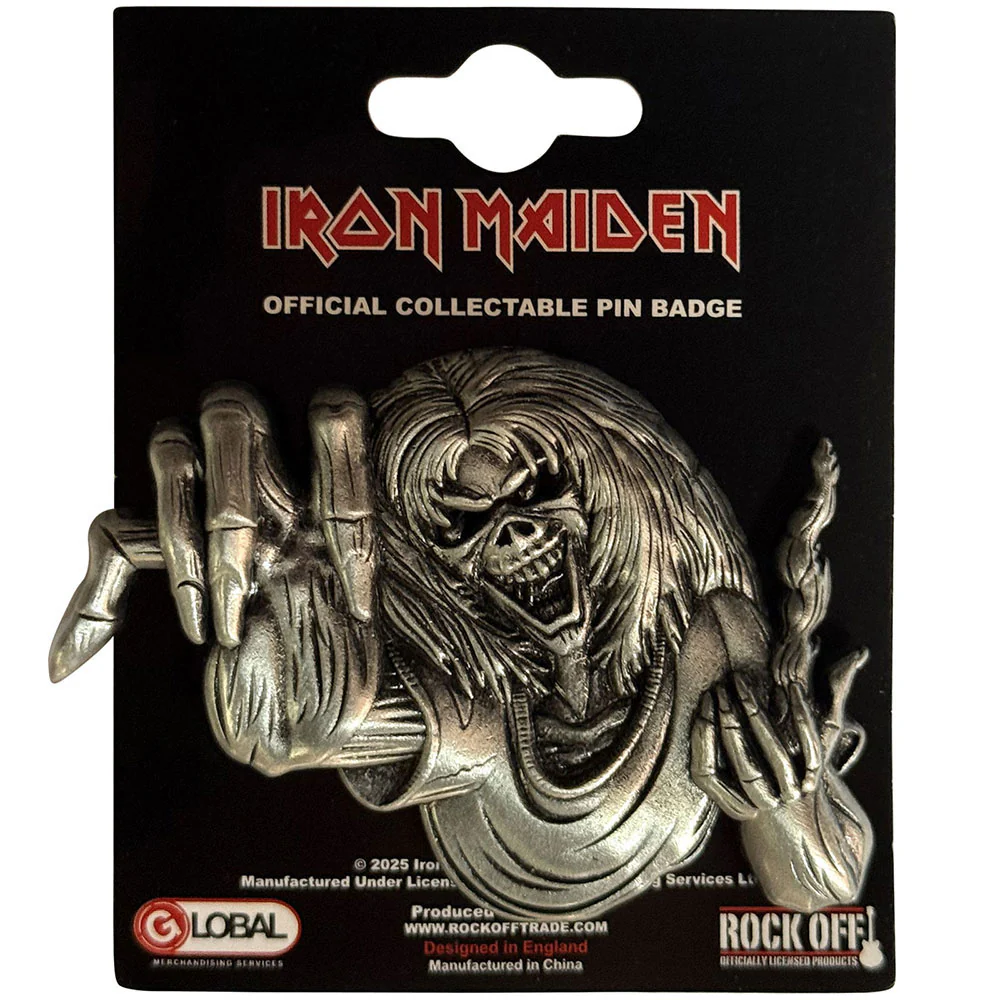 Number Of The Beast Eddie Pewter Pin Badge