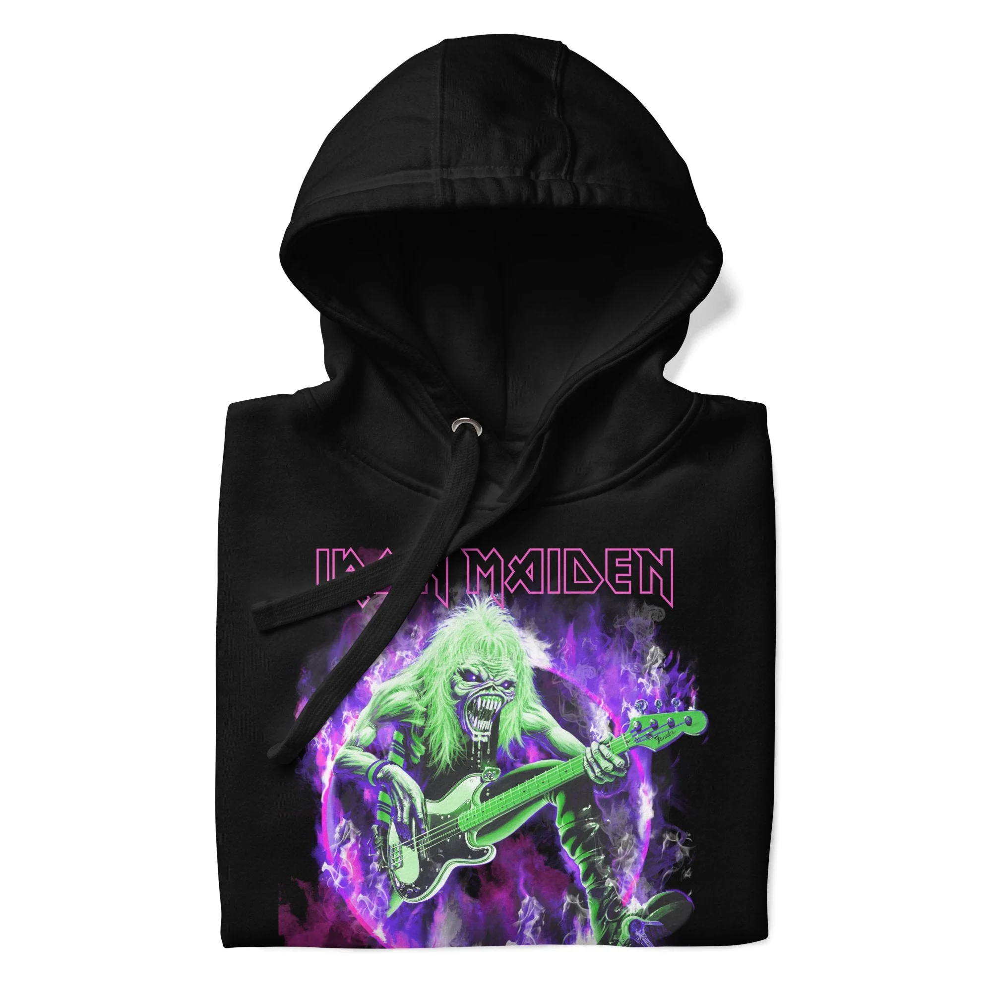 Iron Maiden - Purple Guitar Classic Hoodie - Image 2