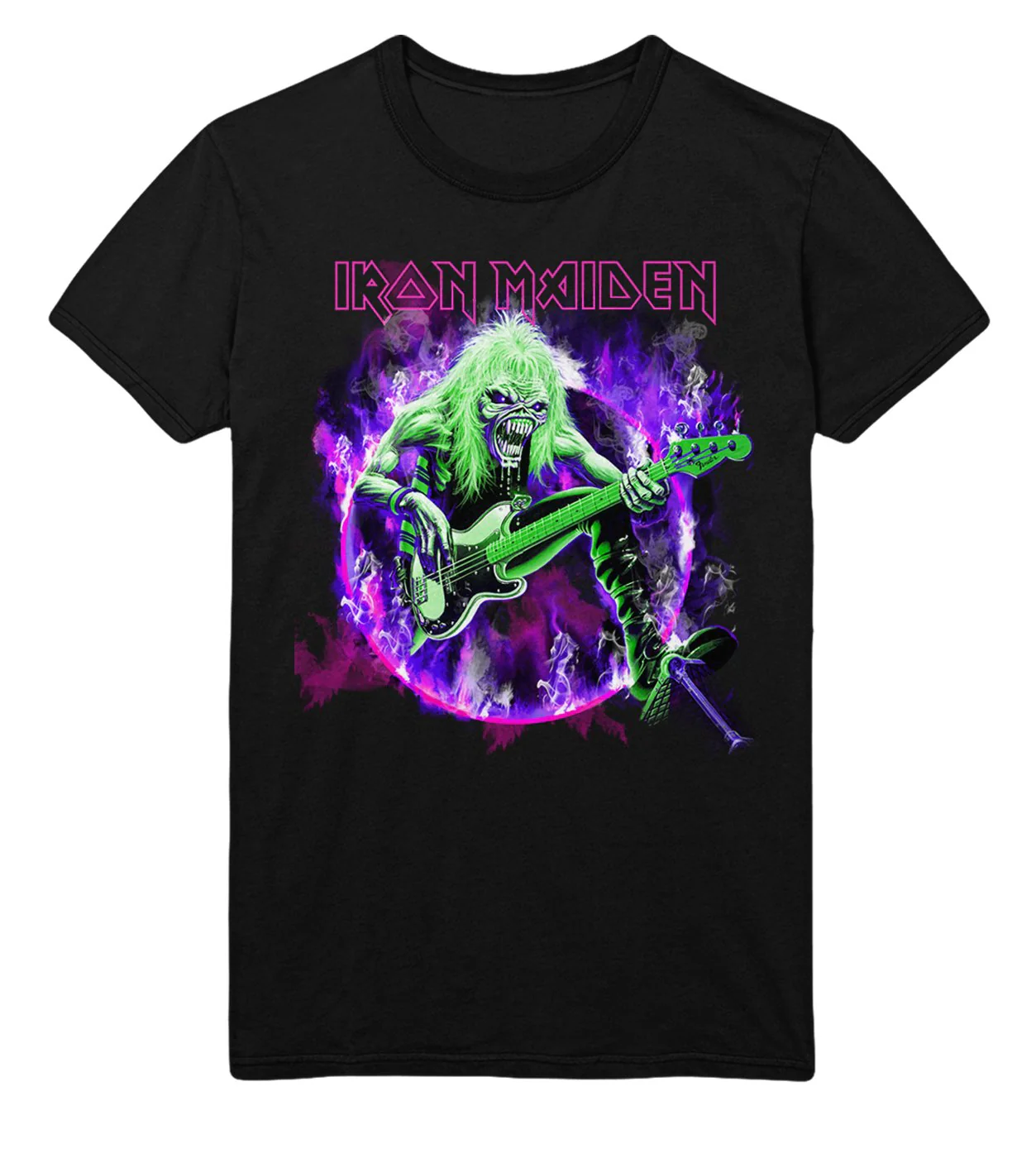 Iron Maiden - Purple Guitar T-Shirt