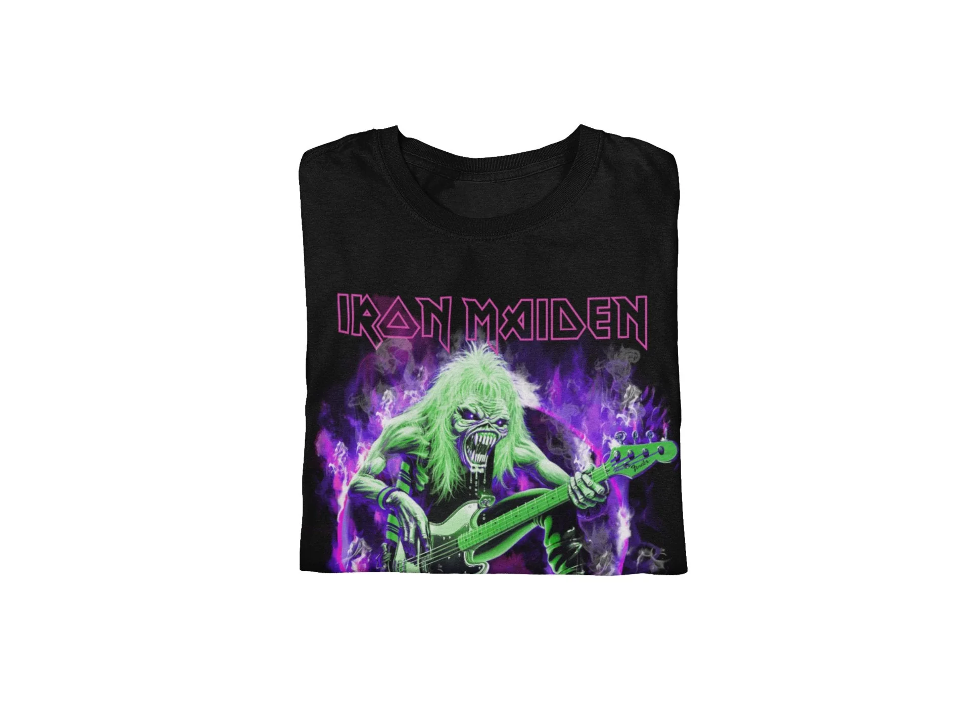 Iron Maiden - Purple Guitar T-Shirt - Image 2