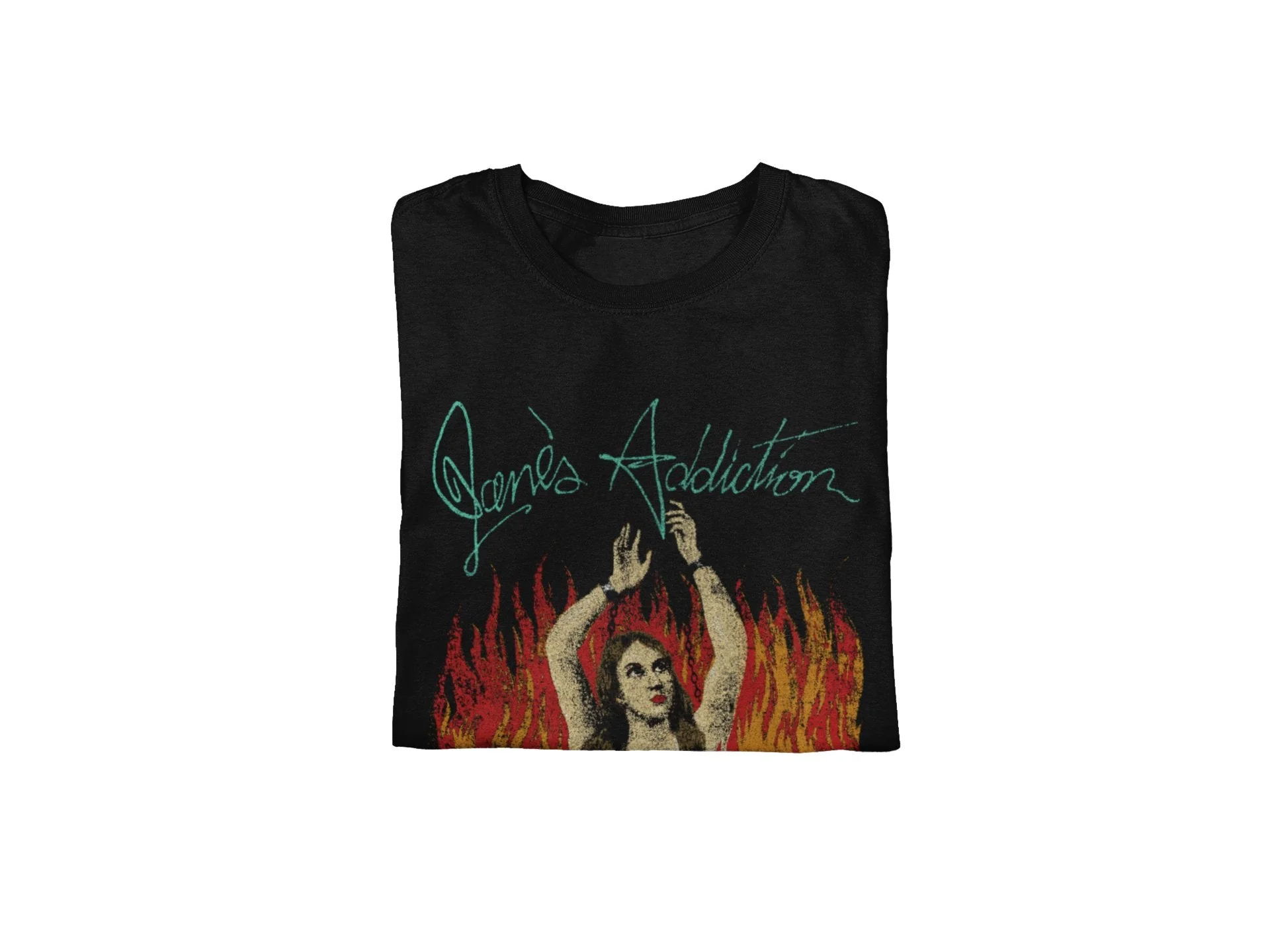 Janes Addiction - Flames Jumbo Print T-Shirt - Image 3