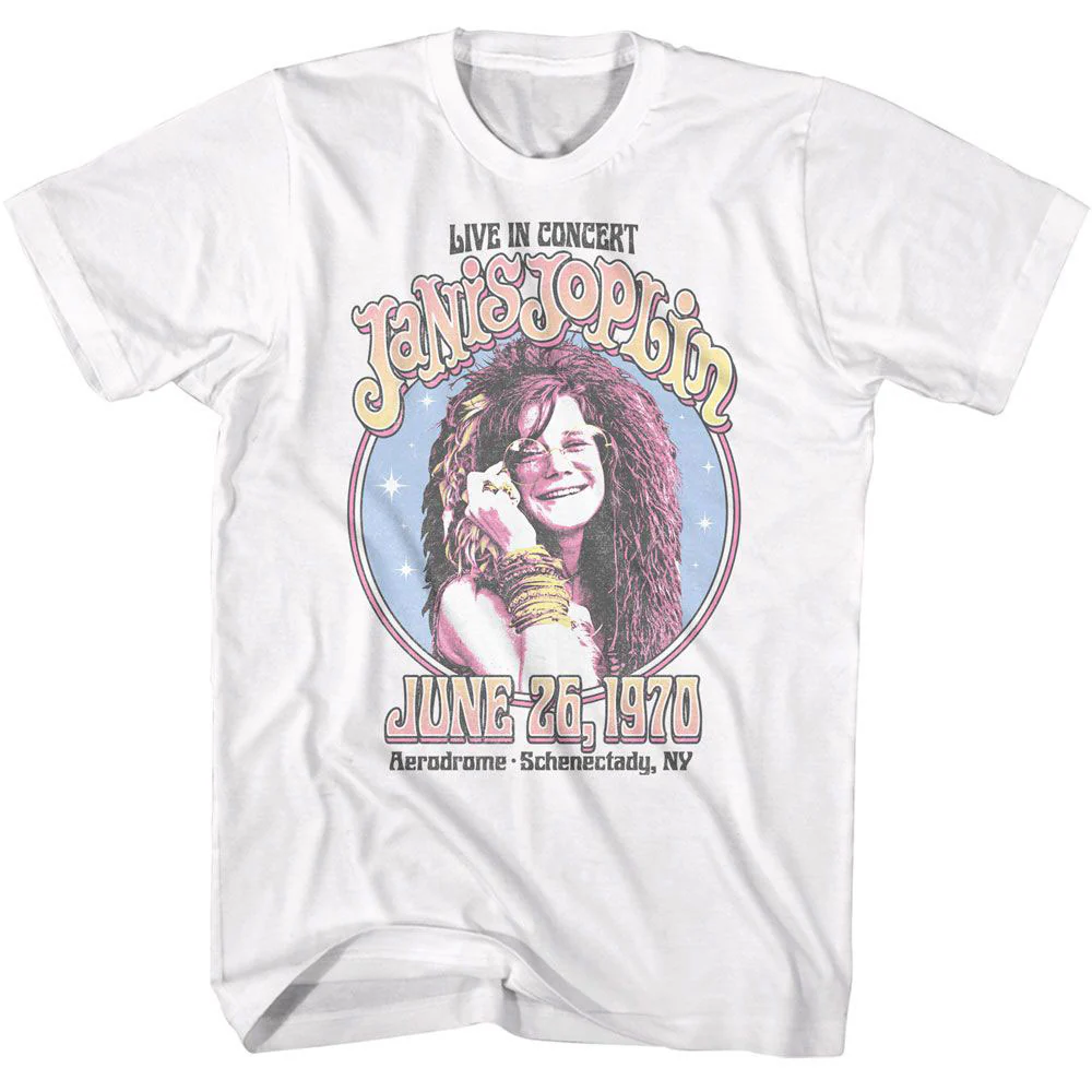 Janis Joplin Circle Sparkle T-shirt