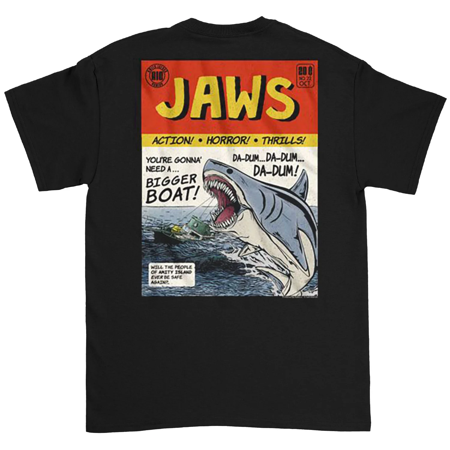 Jaws Comic Front And Back T-shirt - Image 2