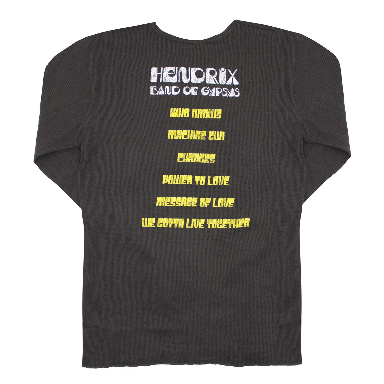 Distressed Band Of Gypsys/Band Of Gypsys Track Listing Thermal  Long Sleeve - Image 2