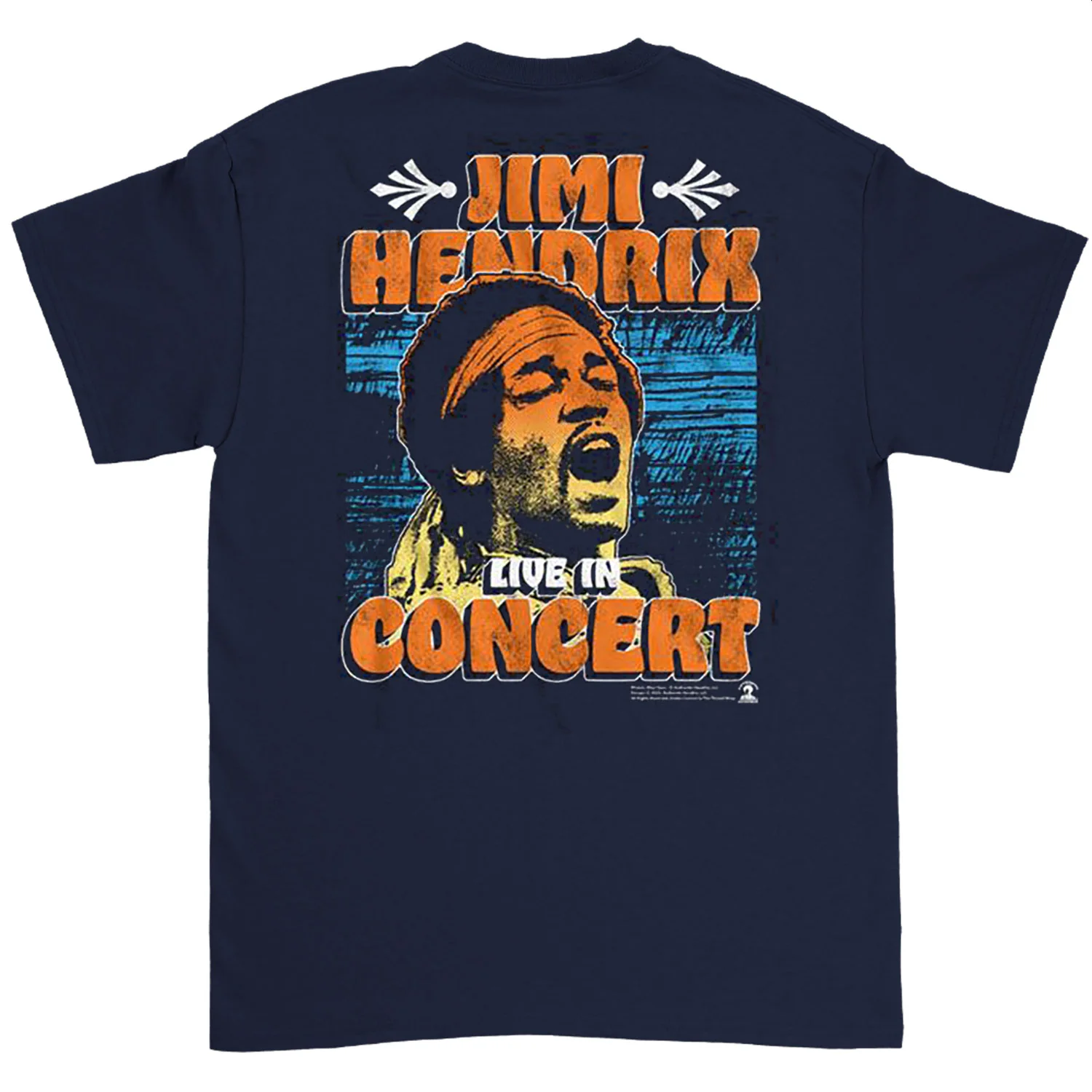 Jimi Hendrix In Concert Front And Back T-shirt - Image 2