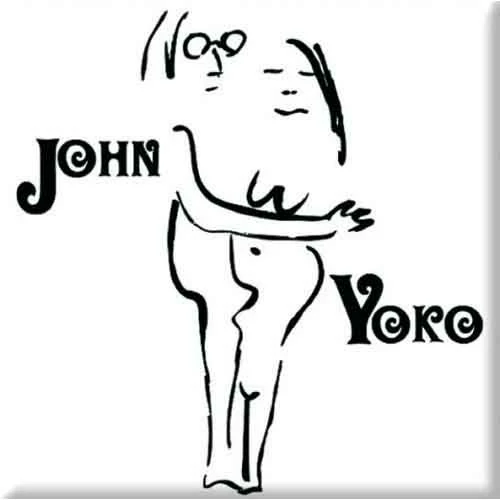 John & Yoko On White Magnet