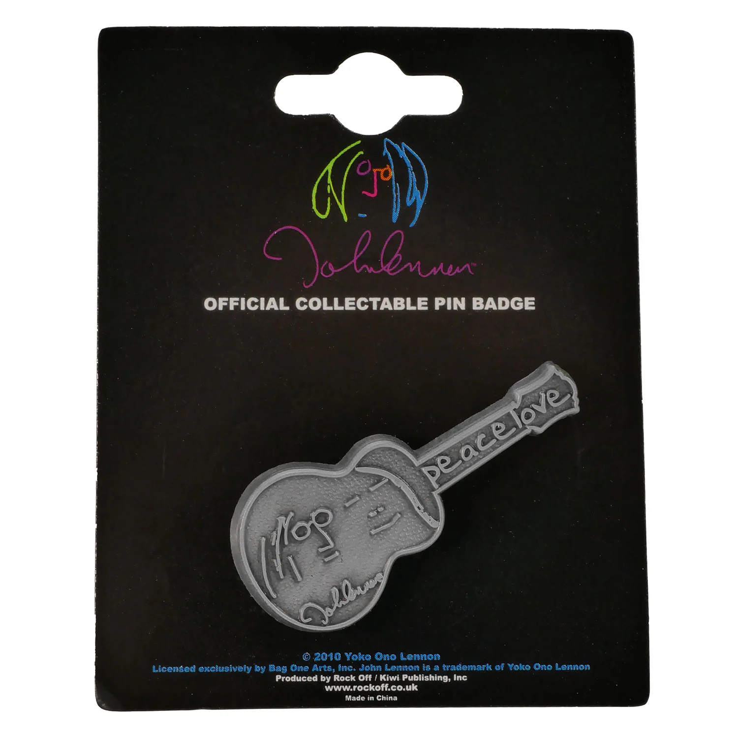 Peace & Love Pewter Pin Badge - Image 2