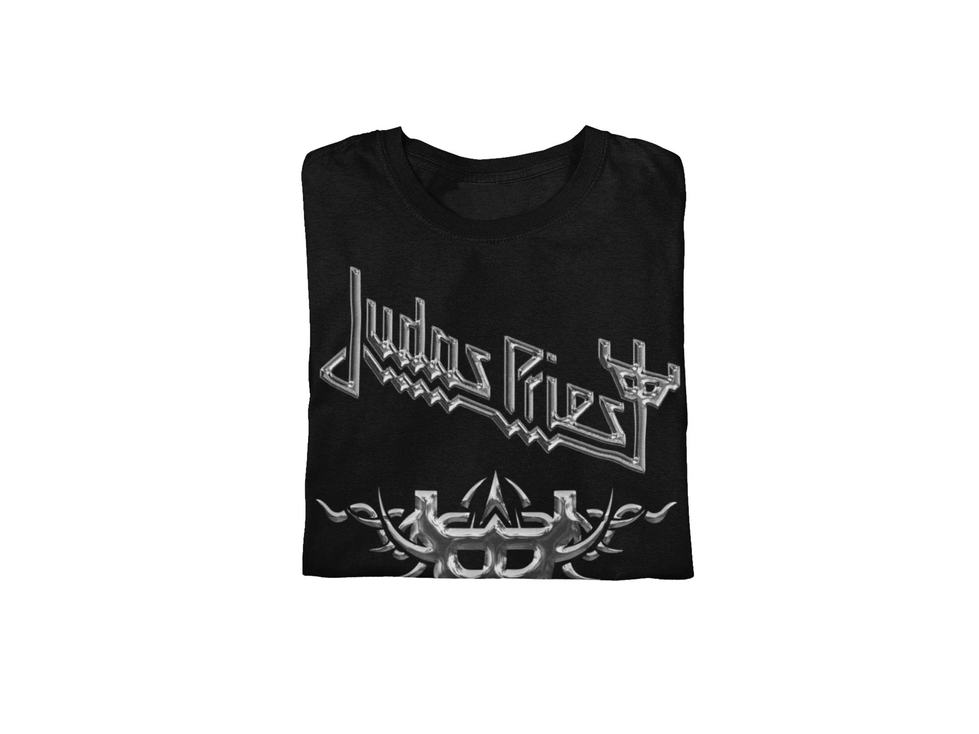 Judas Priest - Liquid Metal Logo Jumbo Print T-ShirtT-Shirt - Image 3