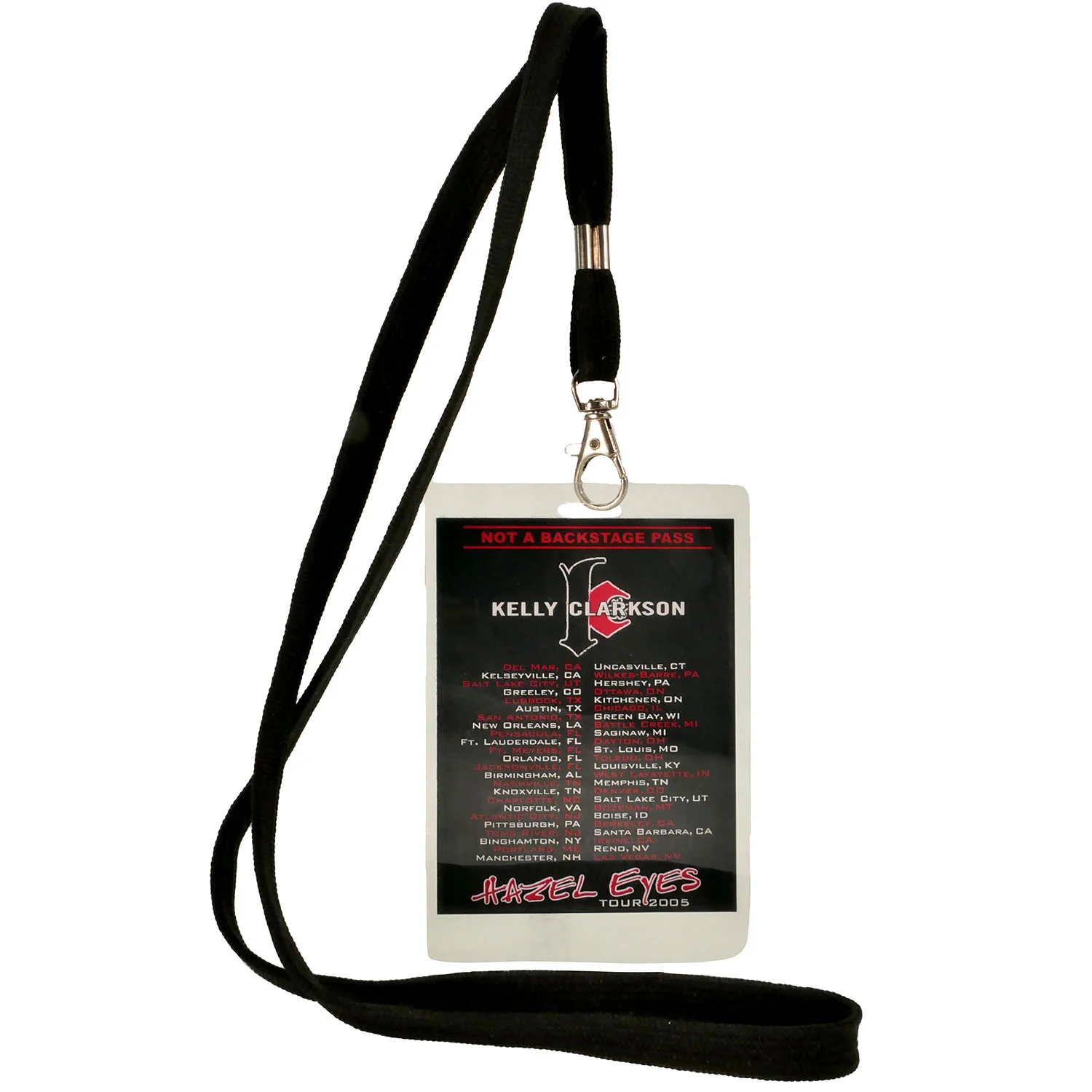 Hazel Eyes Tour 2005 Souvenir Laminate Laminated Backstage Pass - Image 2