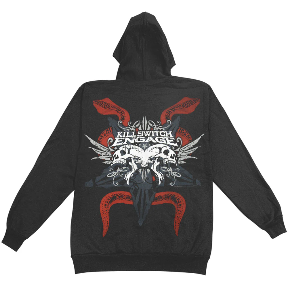 Snakes And Skulls Zippered Hooded Sweatshirt - Image 2