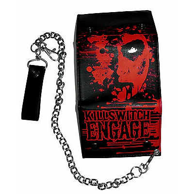 Zombie Black Faux Leather Trifold Chain Wallet Tri-Fold Wallet - Image 2