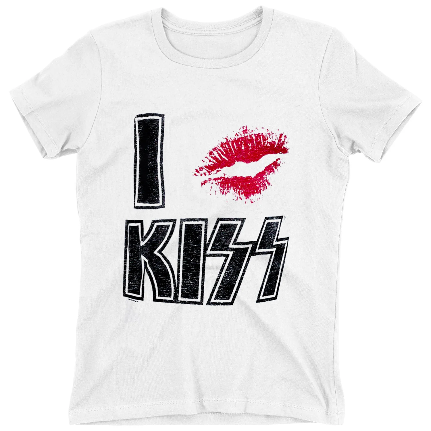 I Lips Kiss Scoop Neck Junior Top