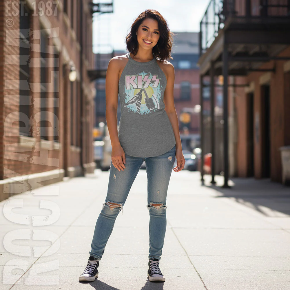 Kiss Two Guitars Womens Tank - Image 2
