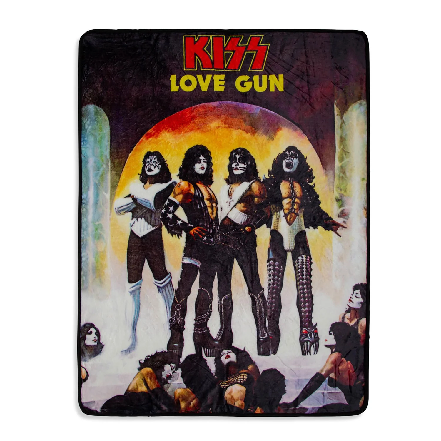 Love Gun Fleece Throw Blanket Fleece Blanket