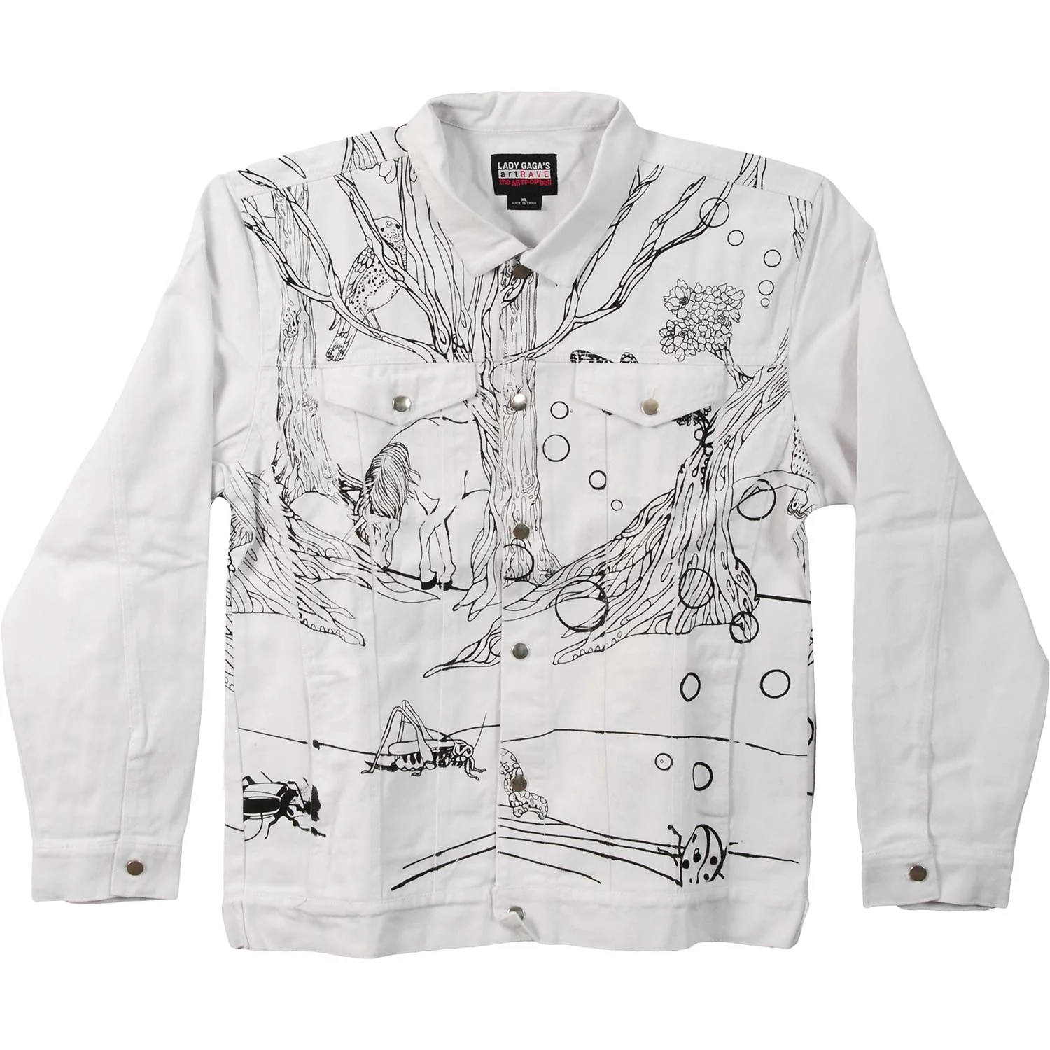 Art Rave Girls White (Only Limited SM And MD Left) Denim Jacket