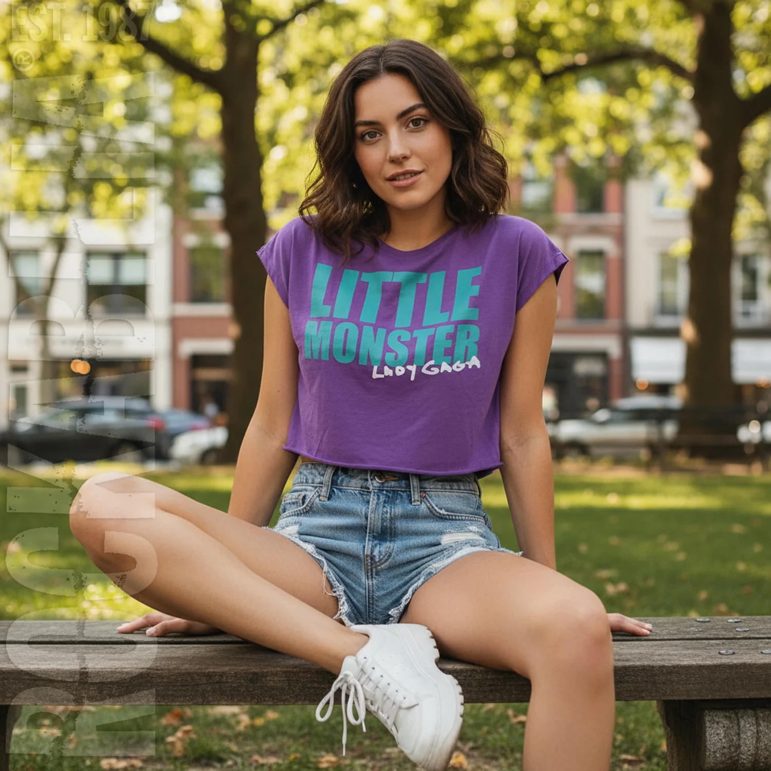 Little Monster Oversized Crop Top Junior Top - Image 2