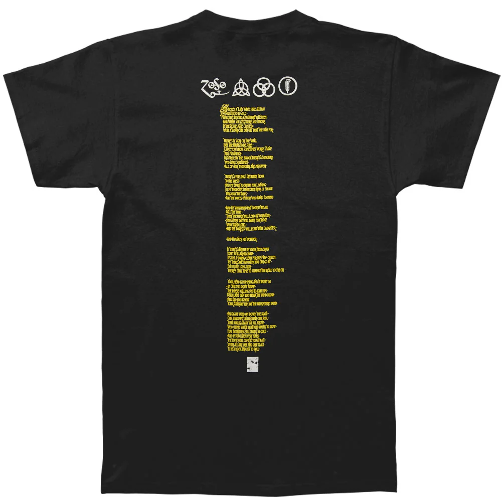 Stairway To Heaven Lyrics On Back T-shirt - Image 2