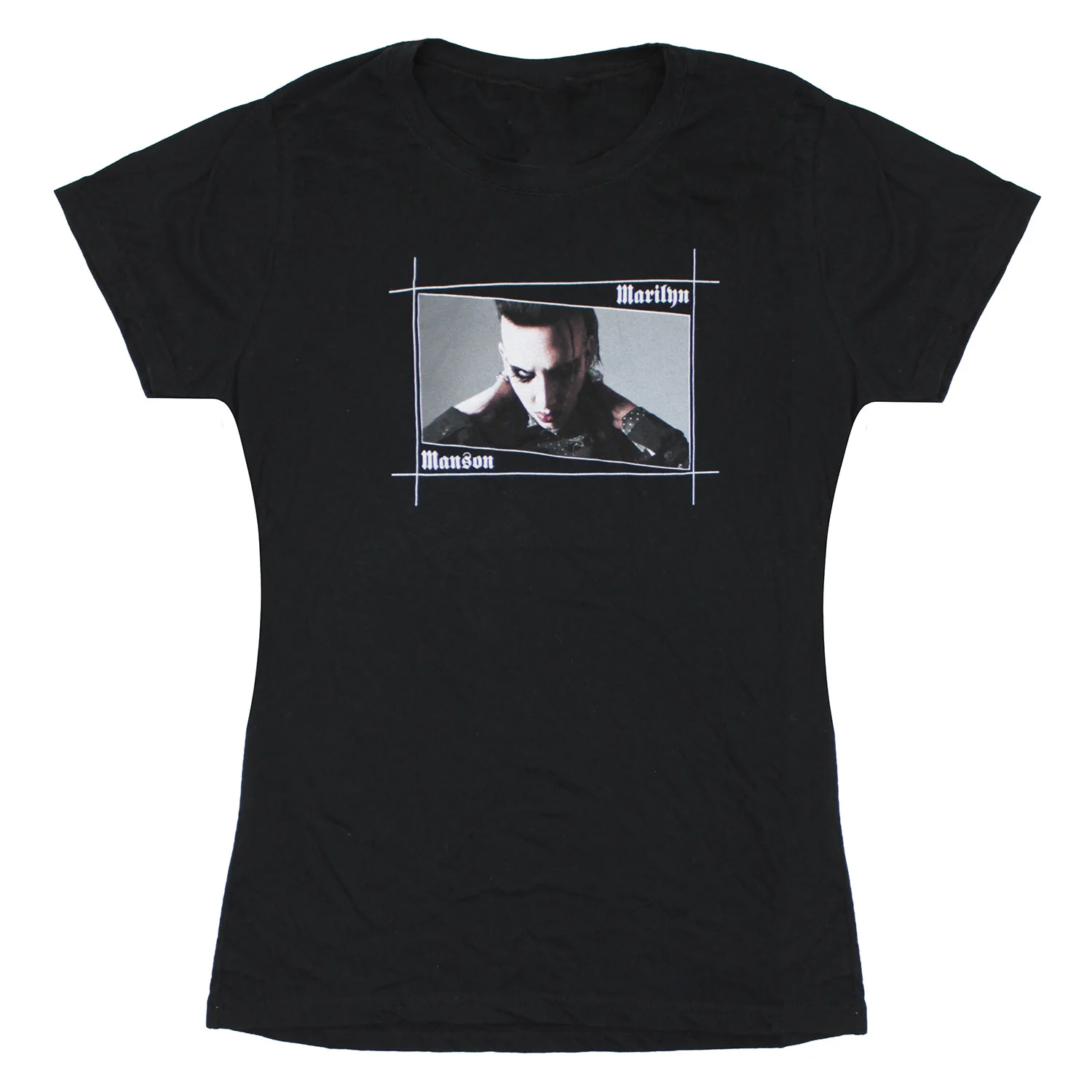 Boxed Photo & Lines Junior Top