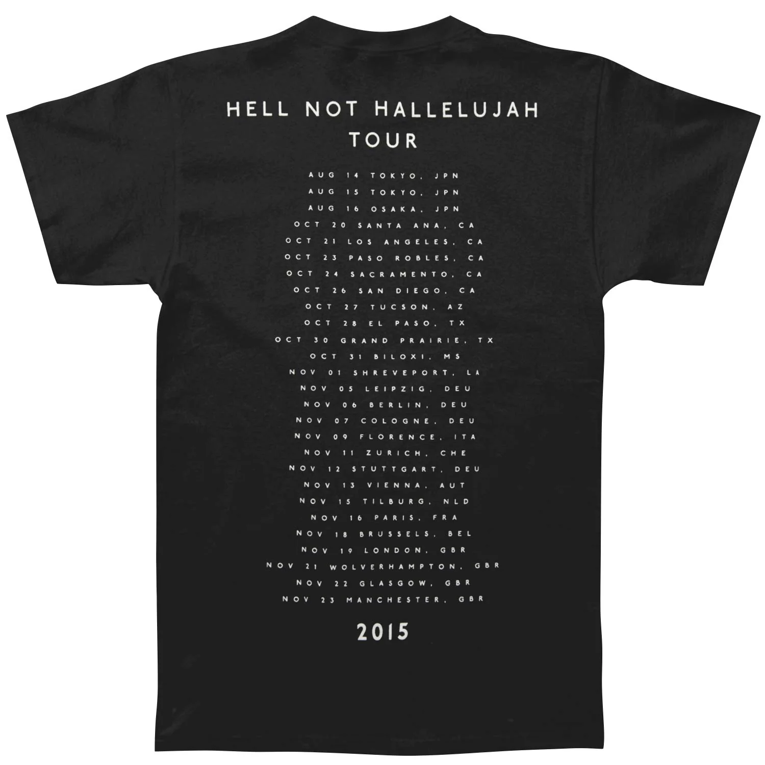 Specs 2015 Hell Tour (Tokyo-Manchester) T-shirt - Image 2