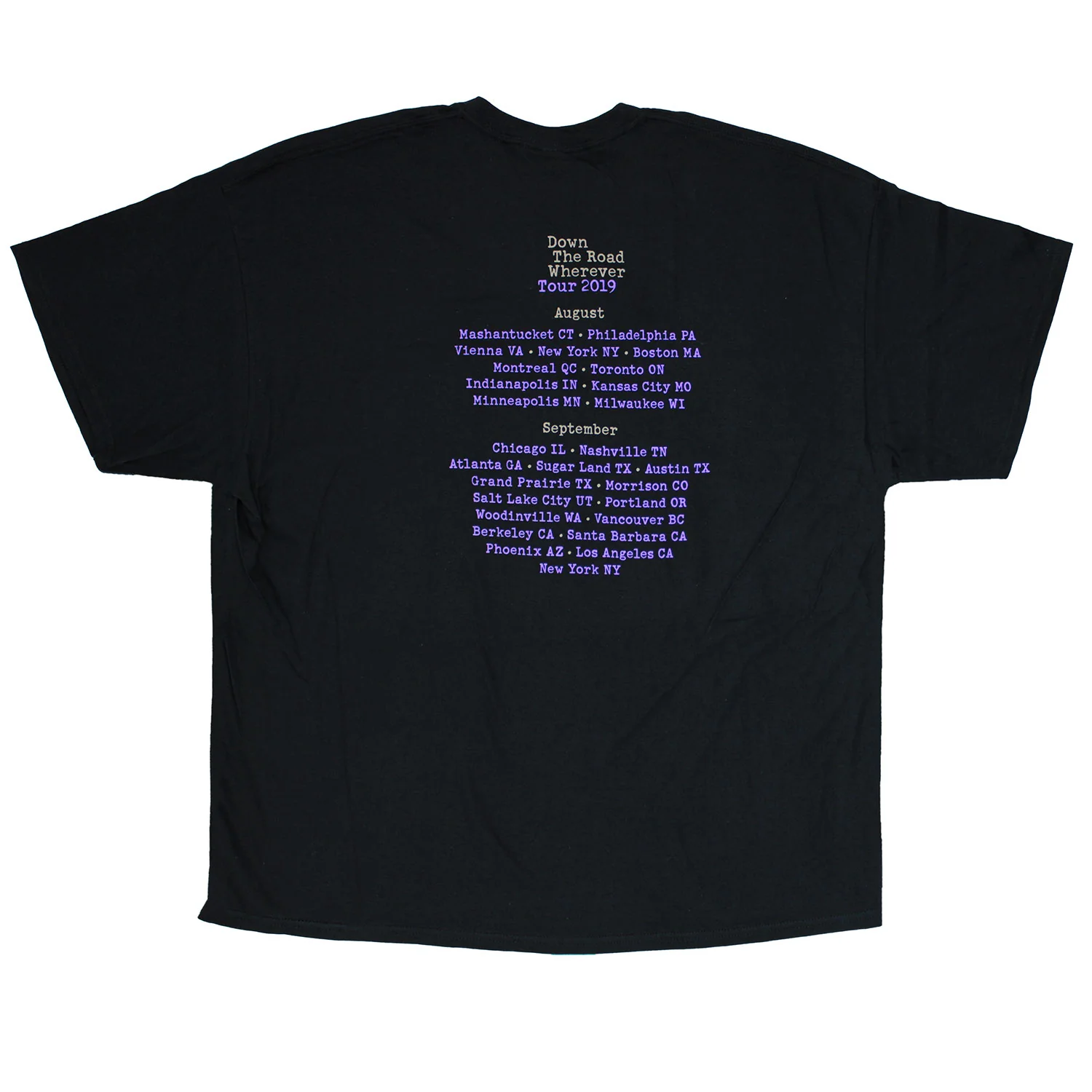 Down The Road Wherever Tour 2019 T-shirt - Image 2