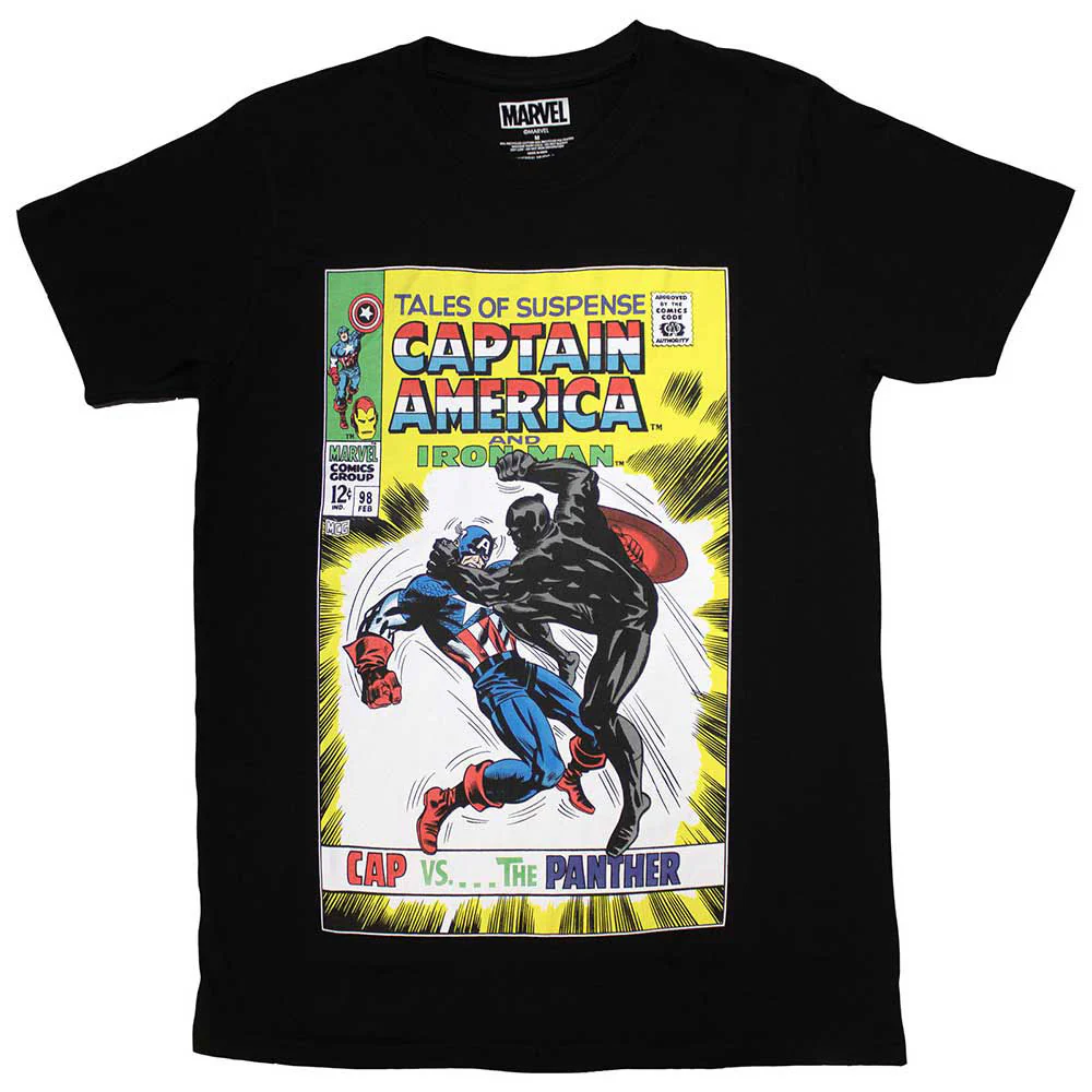 Cap Vs The Panther Comic Cover T-shirt