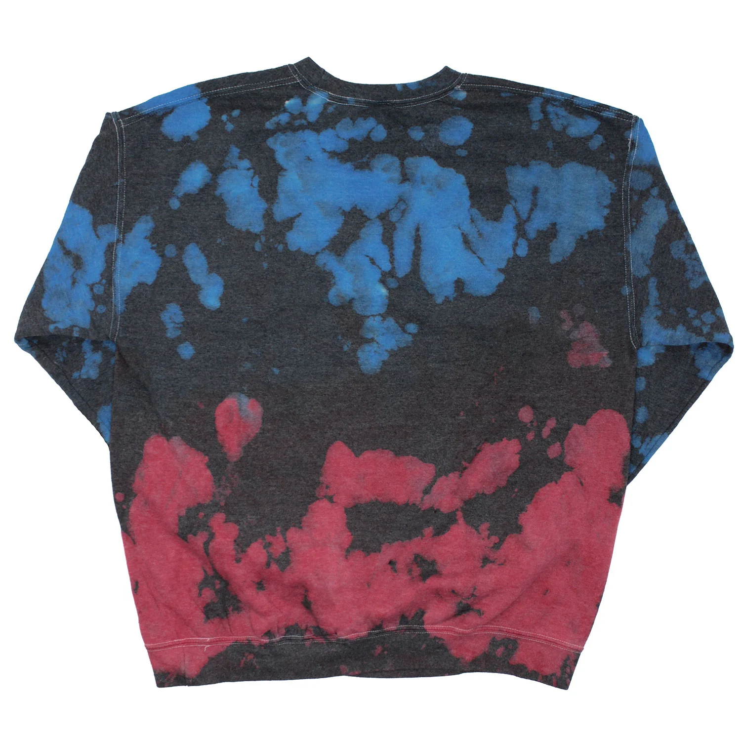 Jumbo Face Tie Dye Crew Neck Fleece Sweatshirt - Image 2
