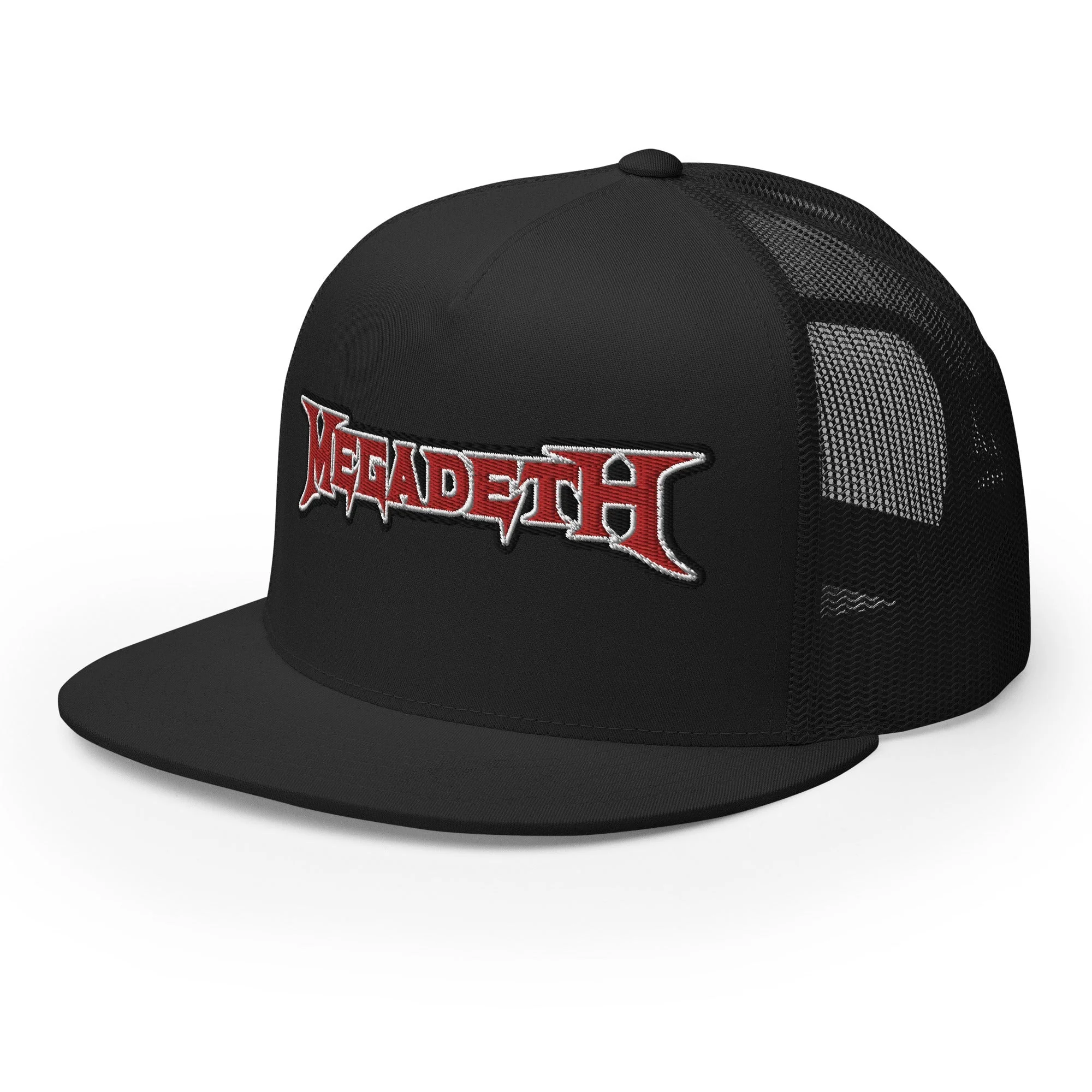 Megadeth - Logo Flat Brim Trucker Hat - Image 3