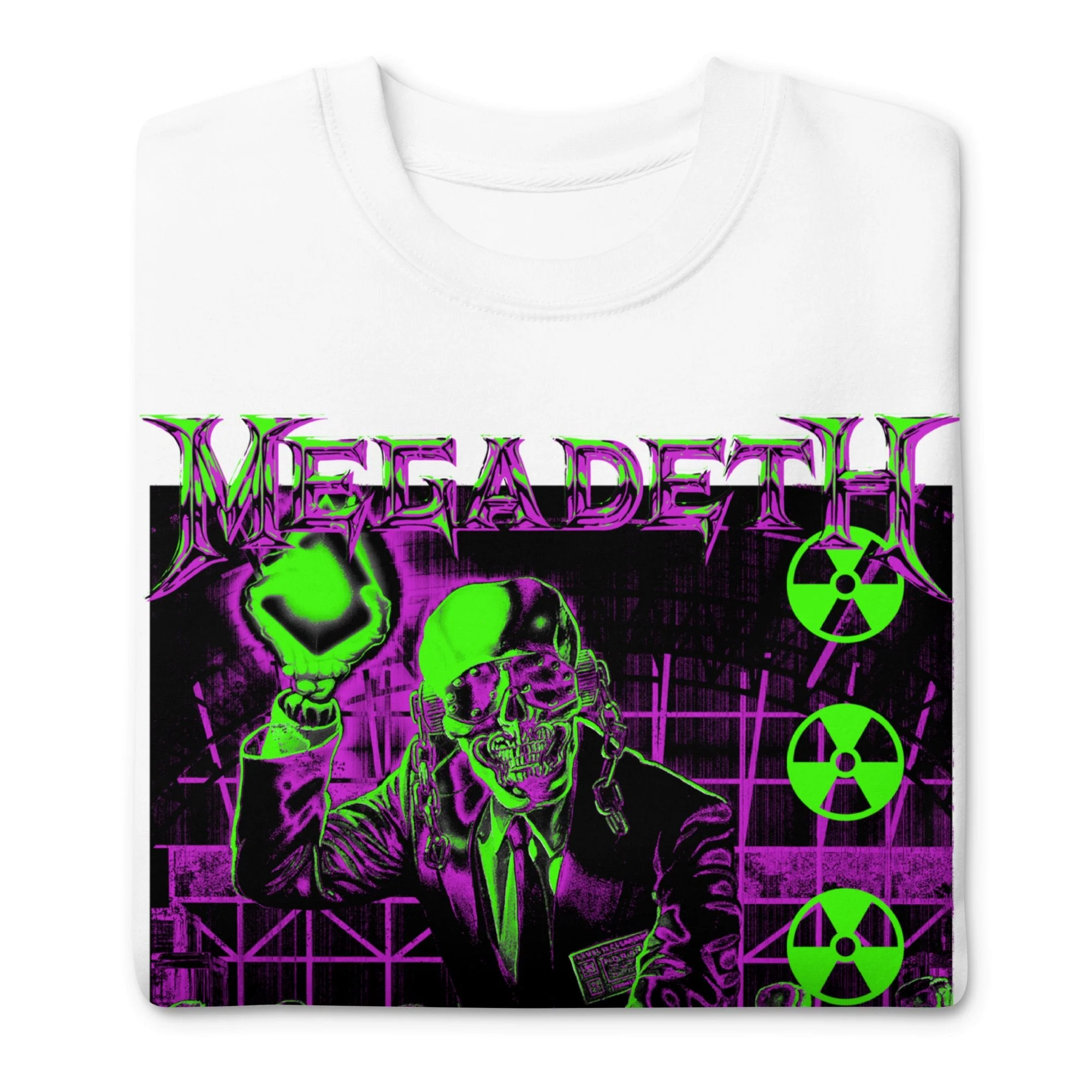 Megadeth - Neon Rust in Peace Jumbo Print Sweatshirt - Image 3