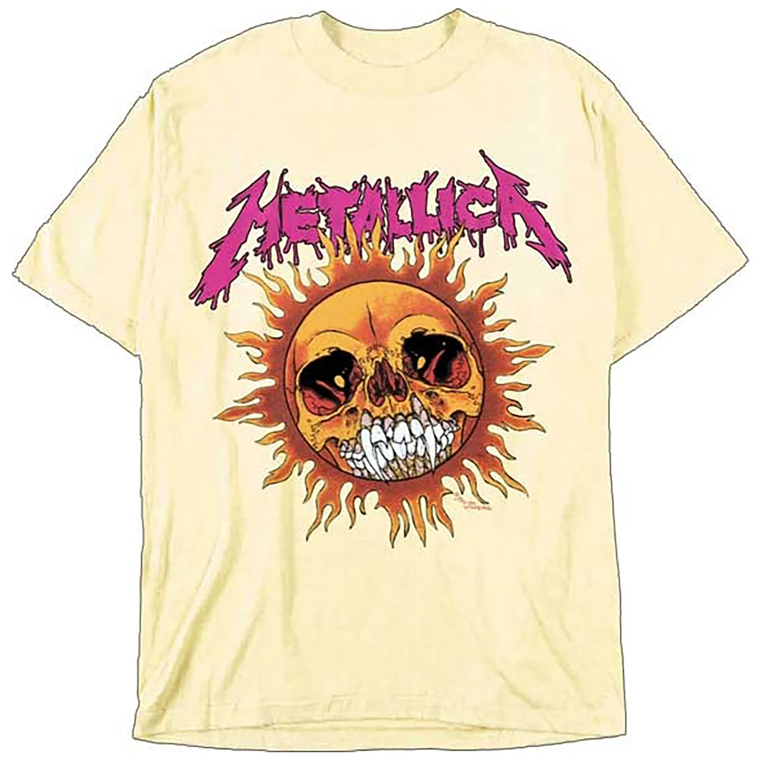 Fire Sun Pale Yellow T-shirt