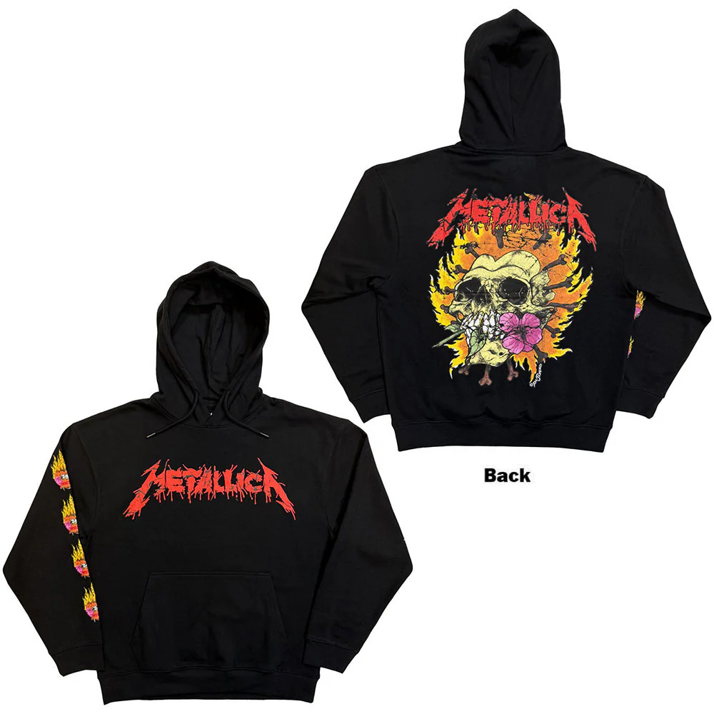 Flower Skull Hooded Sweatshirt