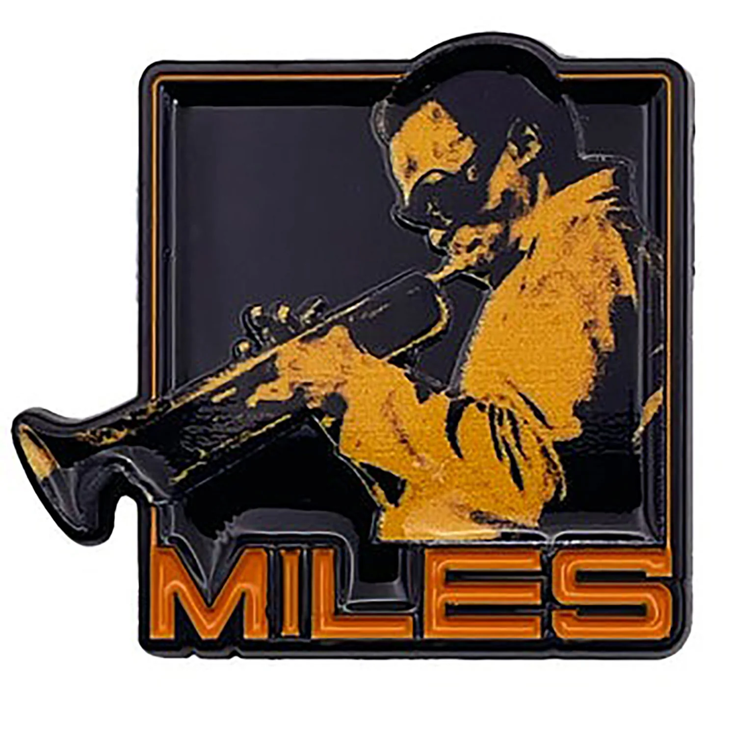 Orange Trumpet Pewter Pin Badge - Image 2