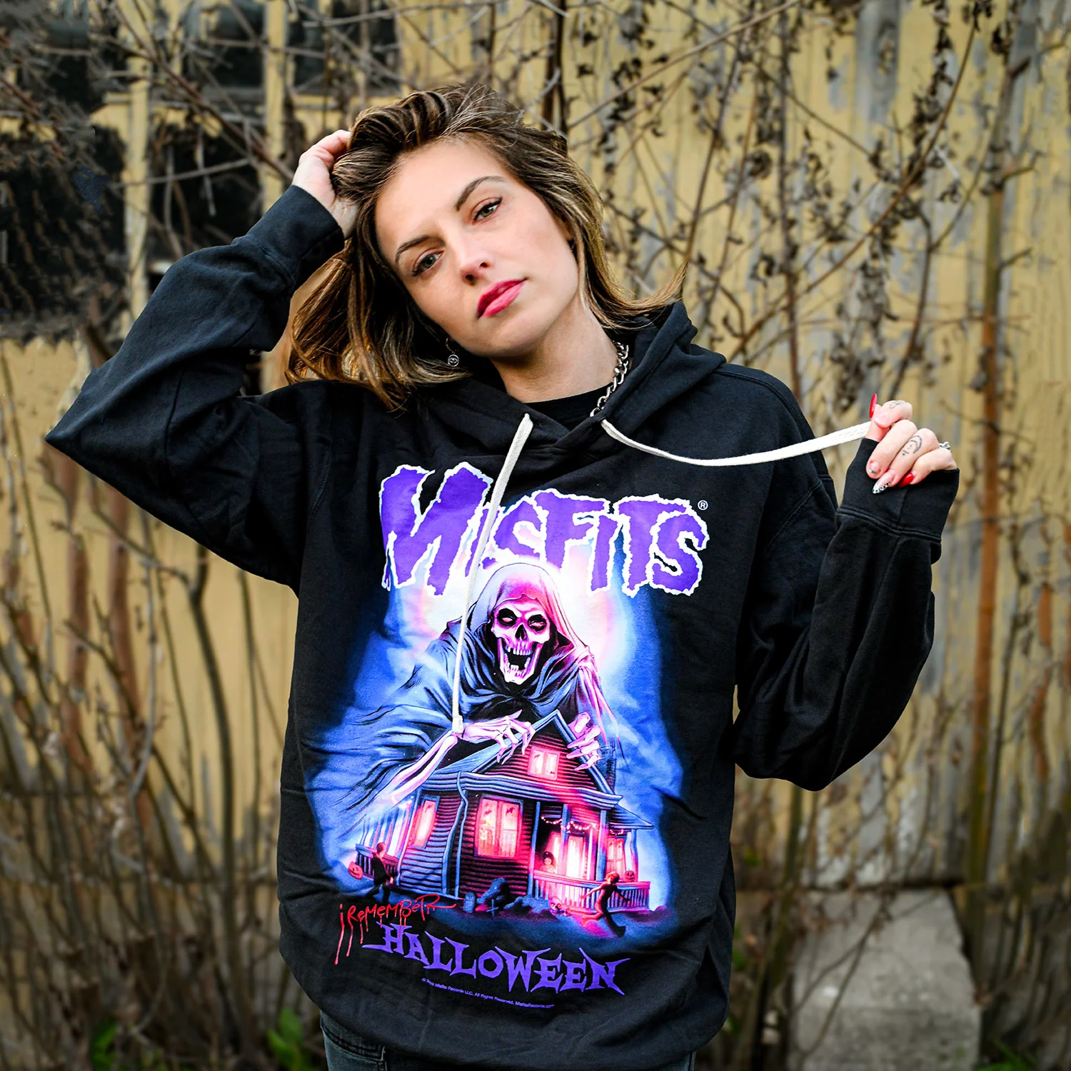 I Remember Halloween by Brando Chiesa (Rockabilia Exclusive) Hooded Sweatshirt - Image 2
