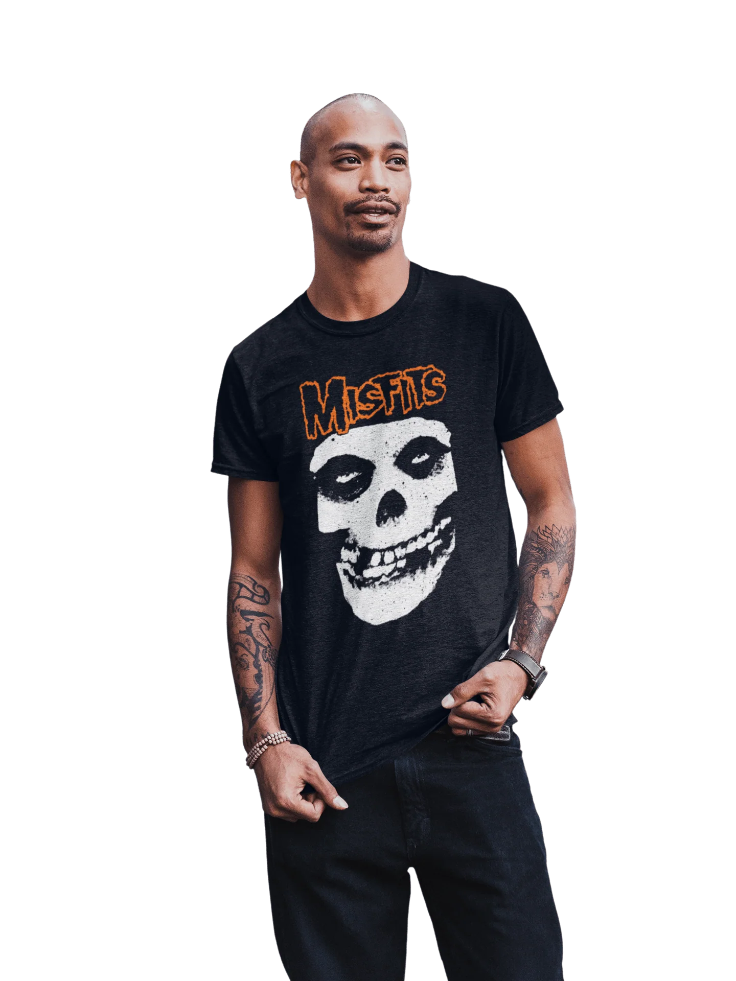 Misfits - Orange Skull T-Shirt - Image 3