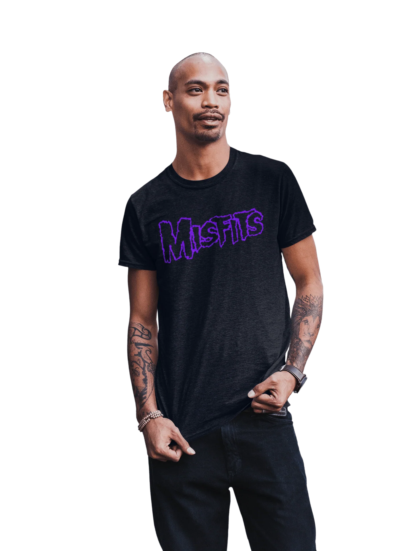 Misfits - Purple Drip Logo T-Shirt - Image 3