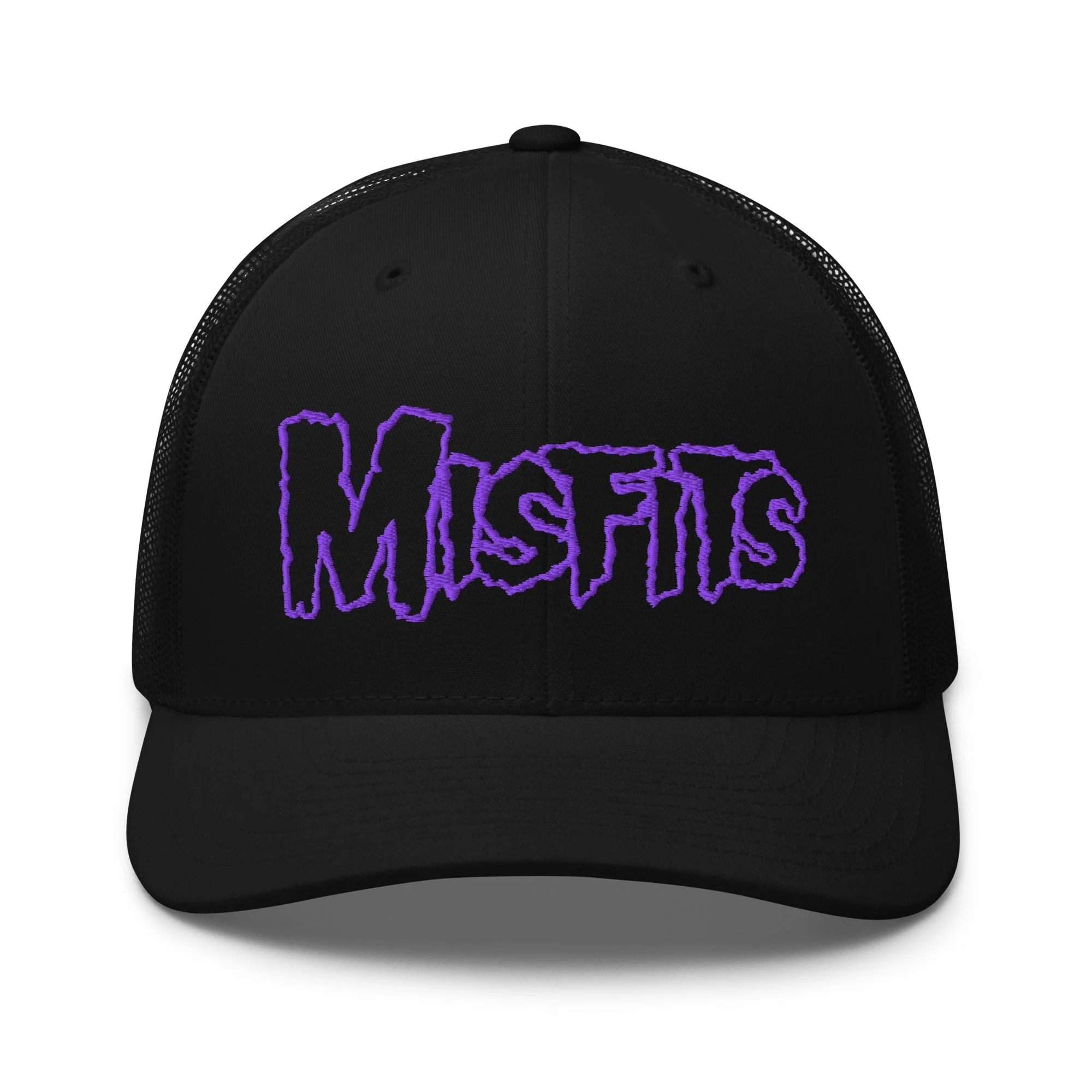 Misfits - Purple Drip Logo Trucker HD Embroidered Hat - Image 2