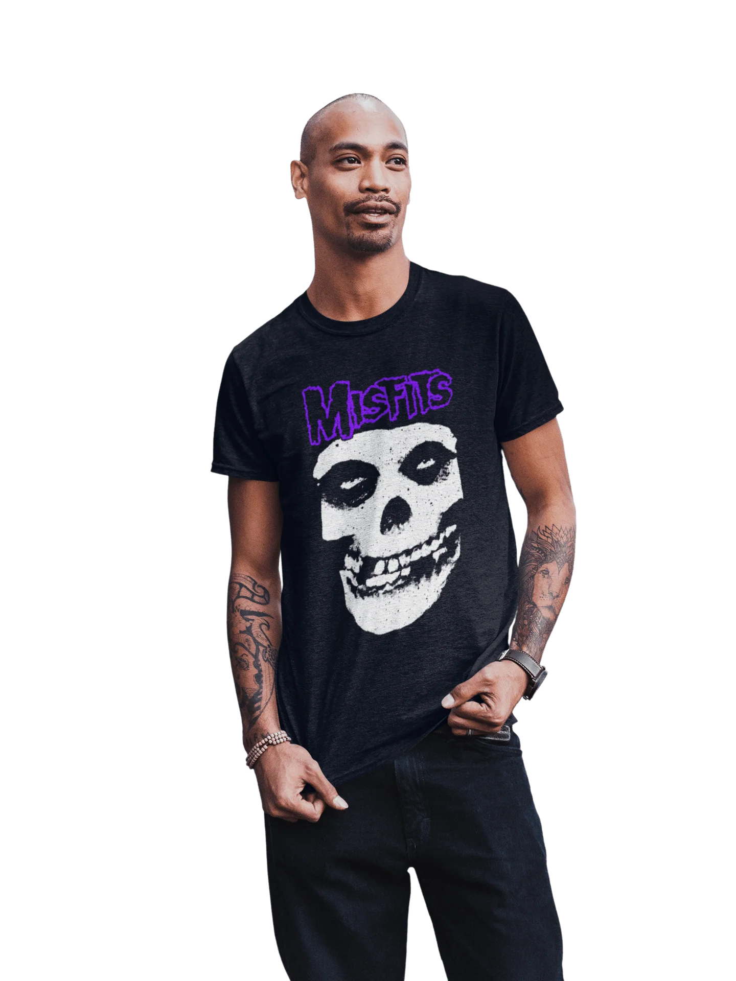 Misfits - Purple Skull T-Shirt - Image 3