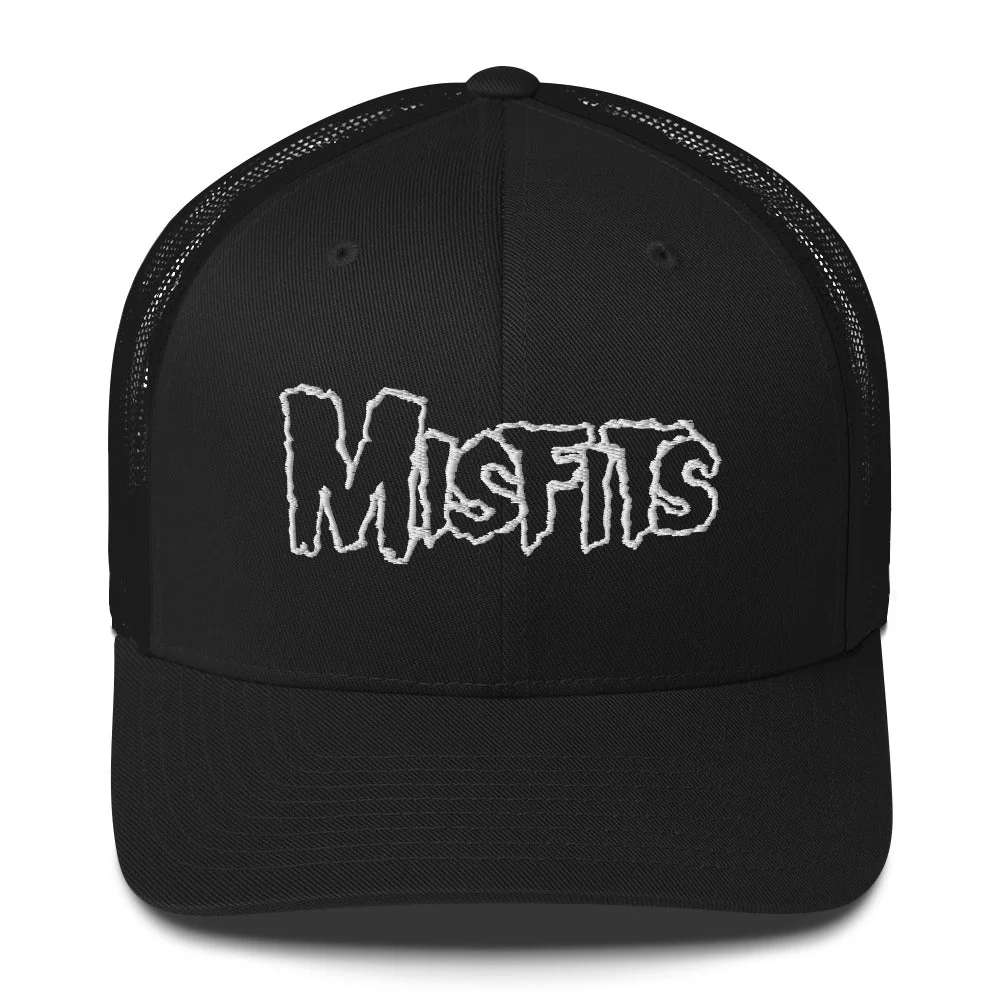 Misfits - White Drip Logo Trucker HD Embroidered Hat - Image 2