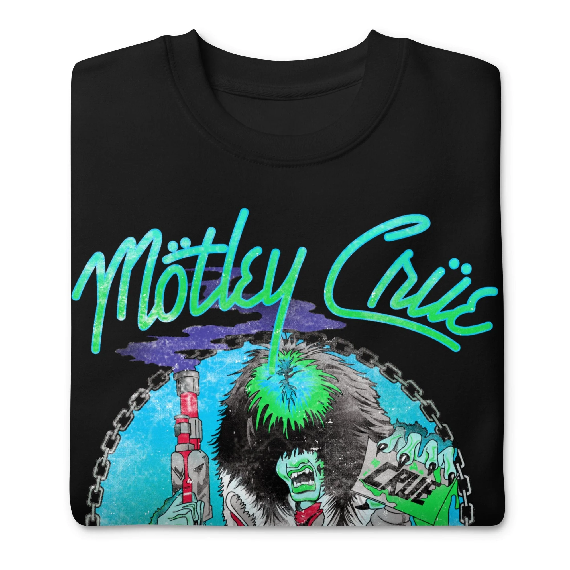 Motley Crue - Turquoise Allister Jumbo Print Sweatshirt - Image 3