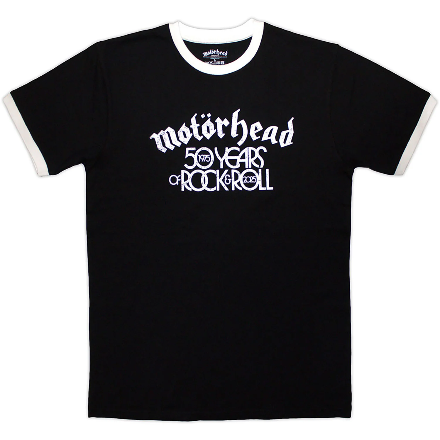 50 Years Text Lock Up Ringer T-shirt