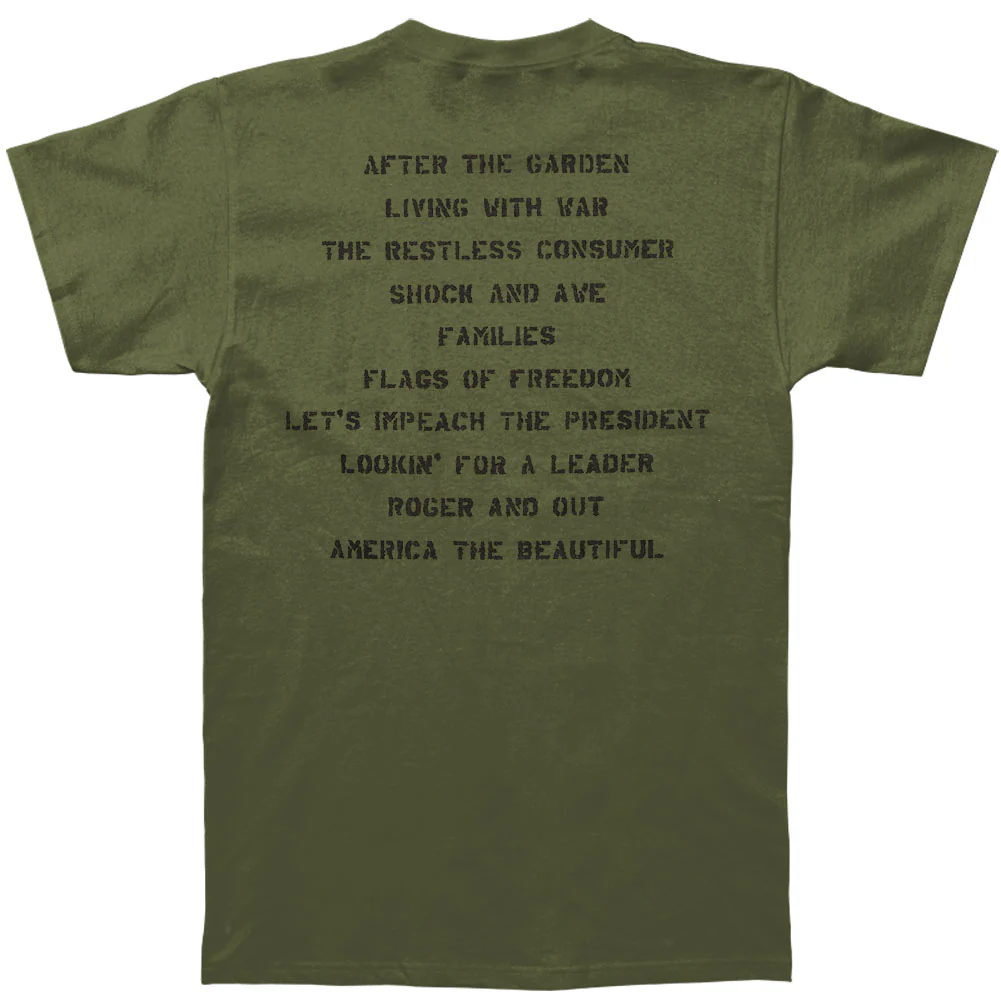 Living With War Album Song Titles T-shirt - Image 2