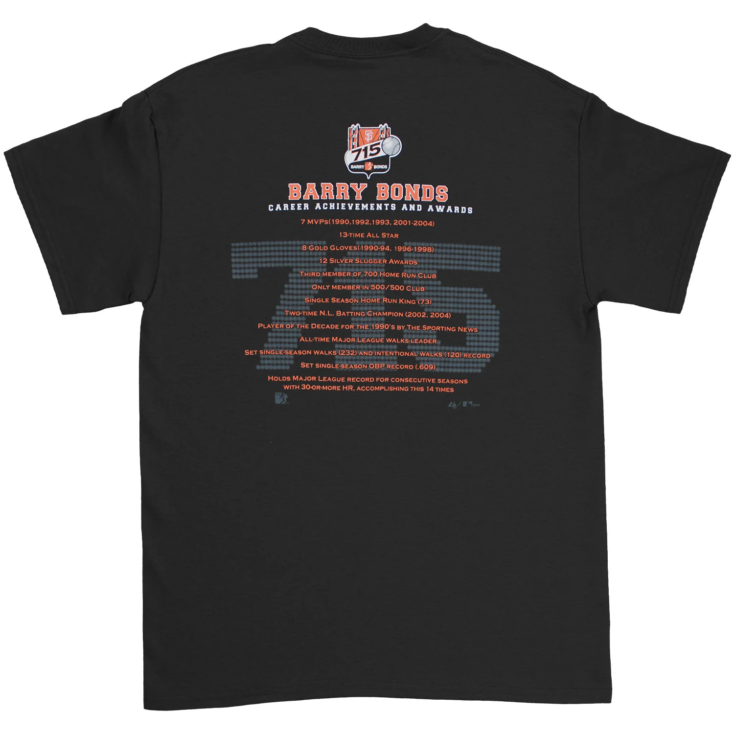 San Francisco Giants 715 T-shirt - Image 2